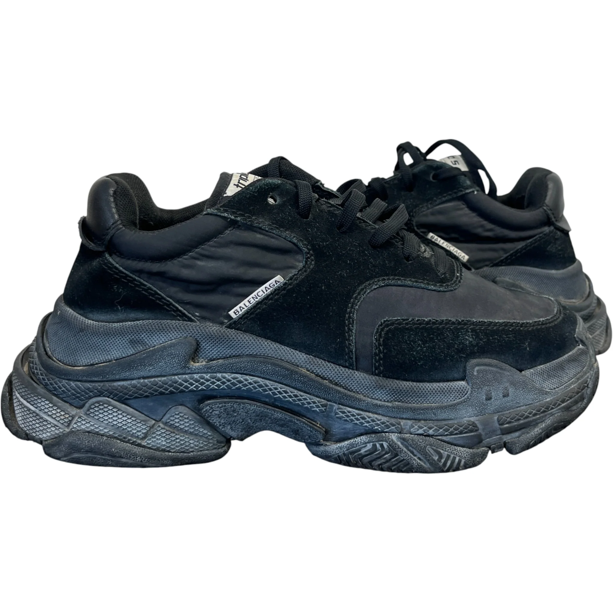 Men's Triple S Low Trainers Black Size EU 40 / UK 6 - Image 3