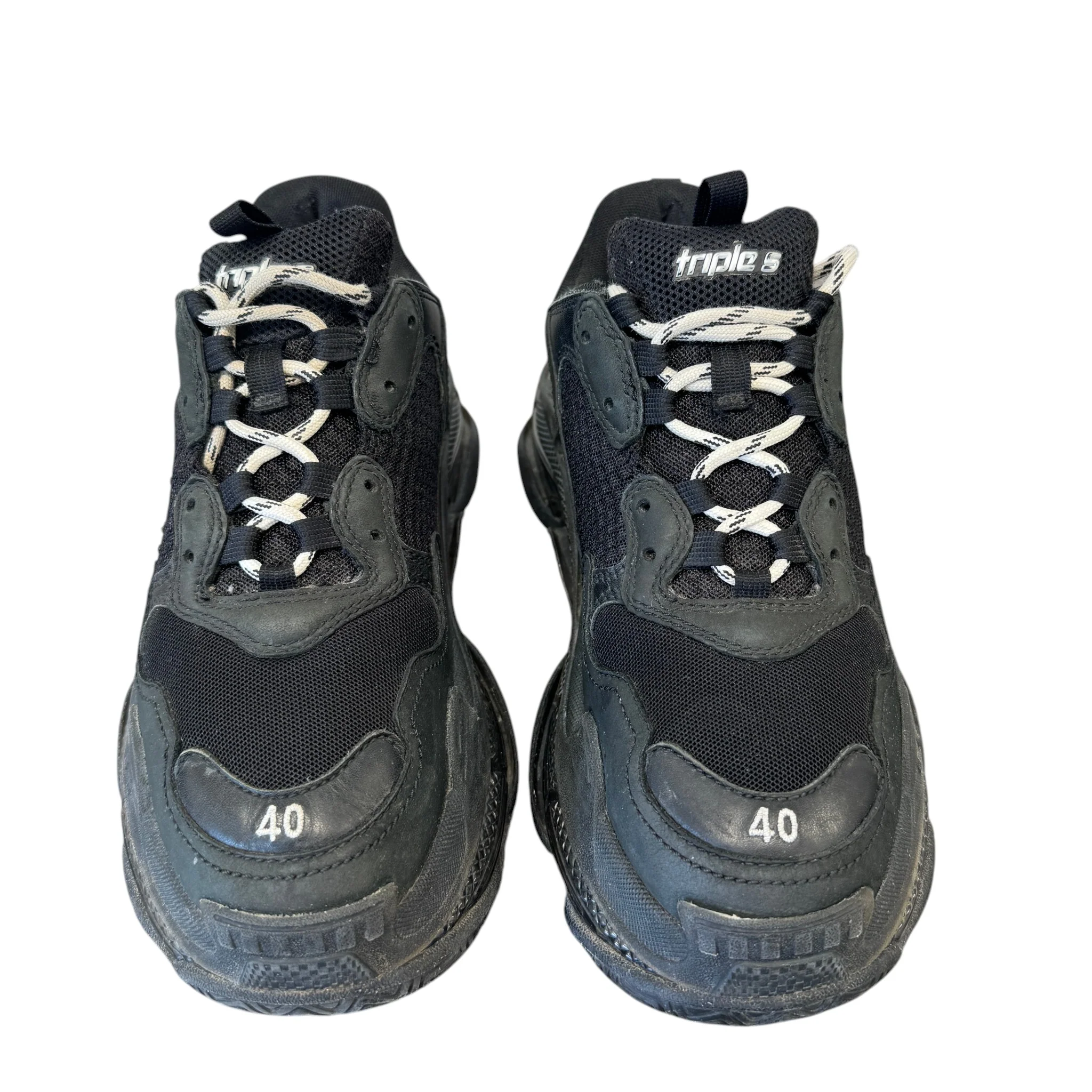 Men's Triple S Low Trainers Black Size EU 40 / UK 6 - Image 6