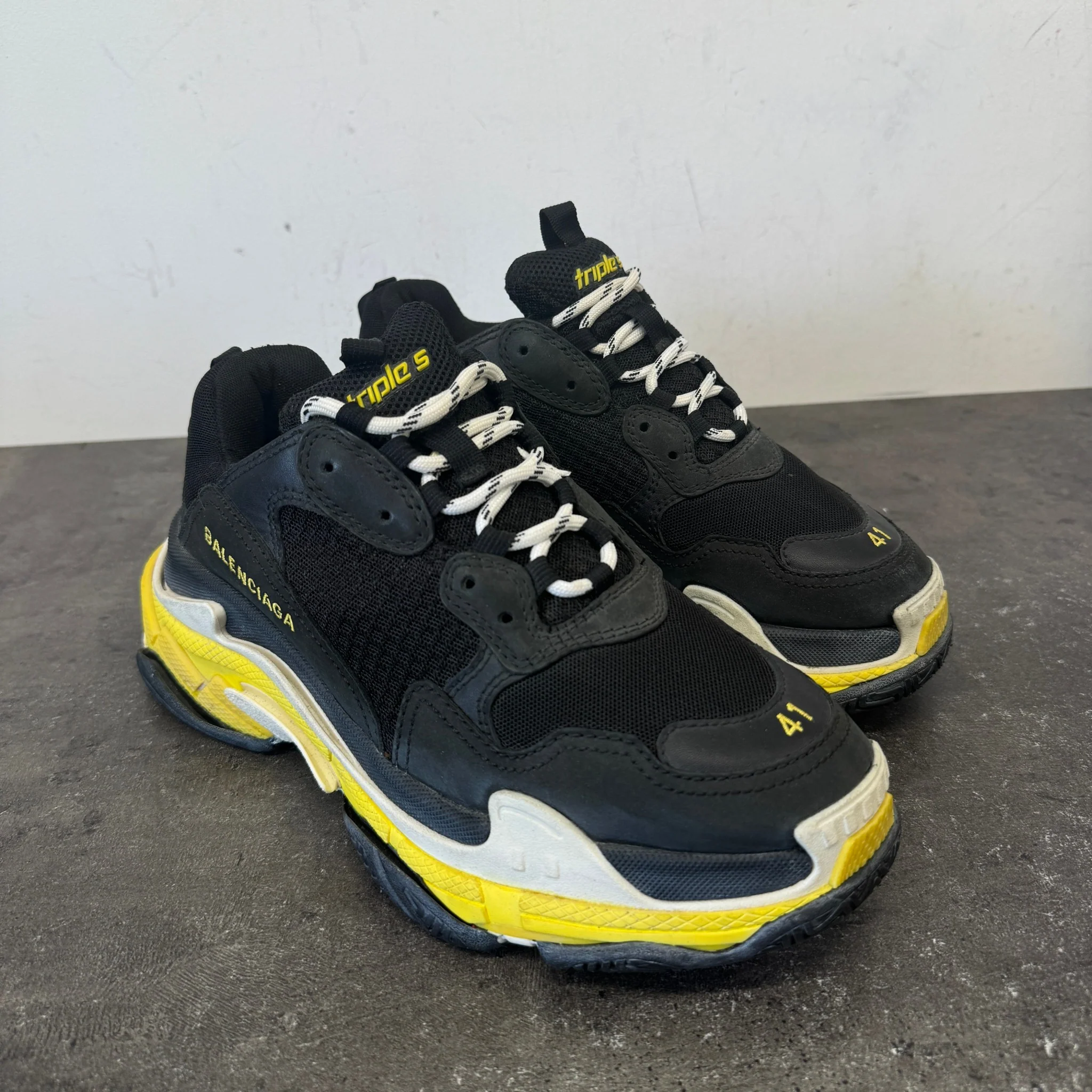 Men's Triple S Low Trainers Black Size EU 41 / UK 7 - Image 10