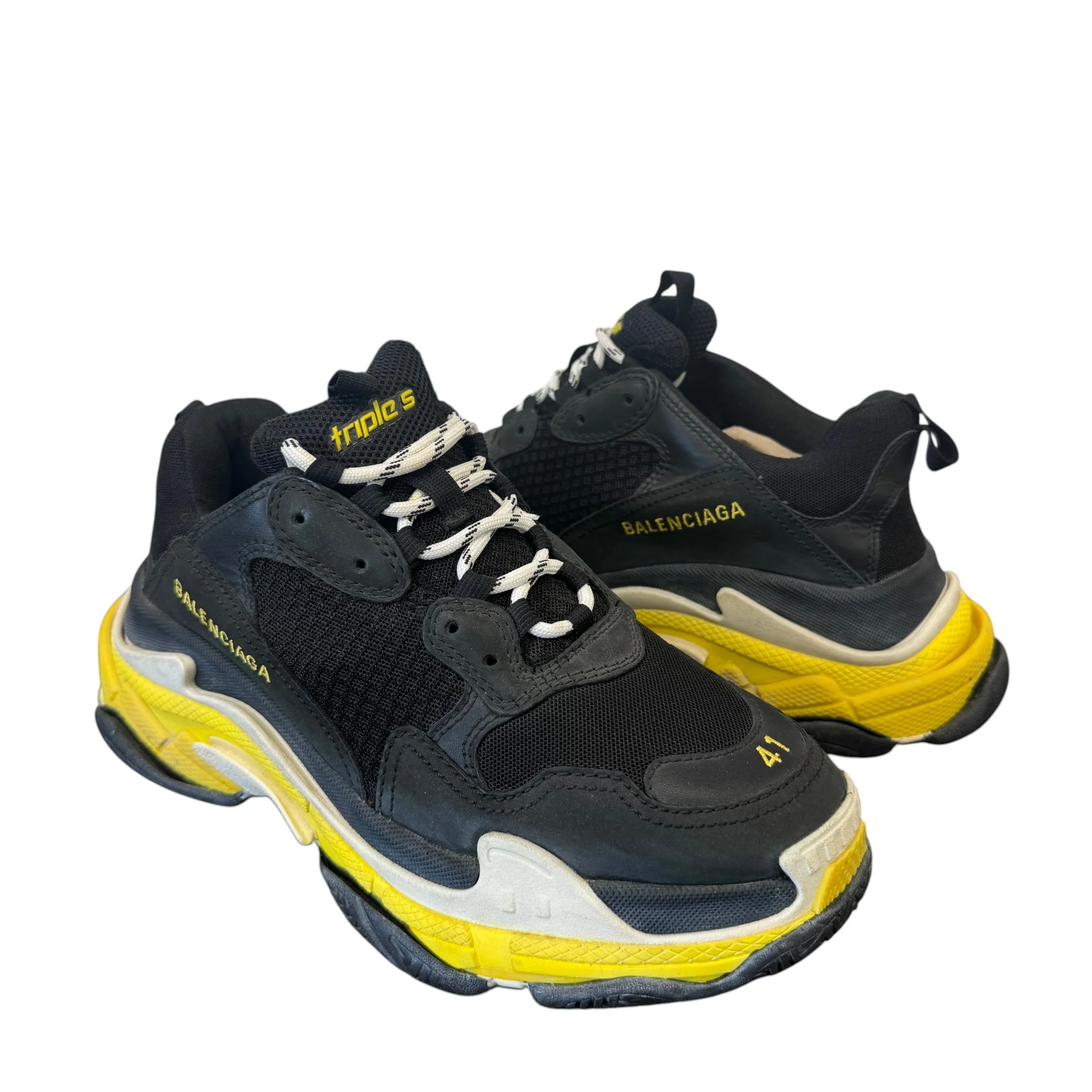 Men's Triple S Low Trainers Black Size EU 41 / UK 7 - Image 3