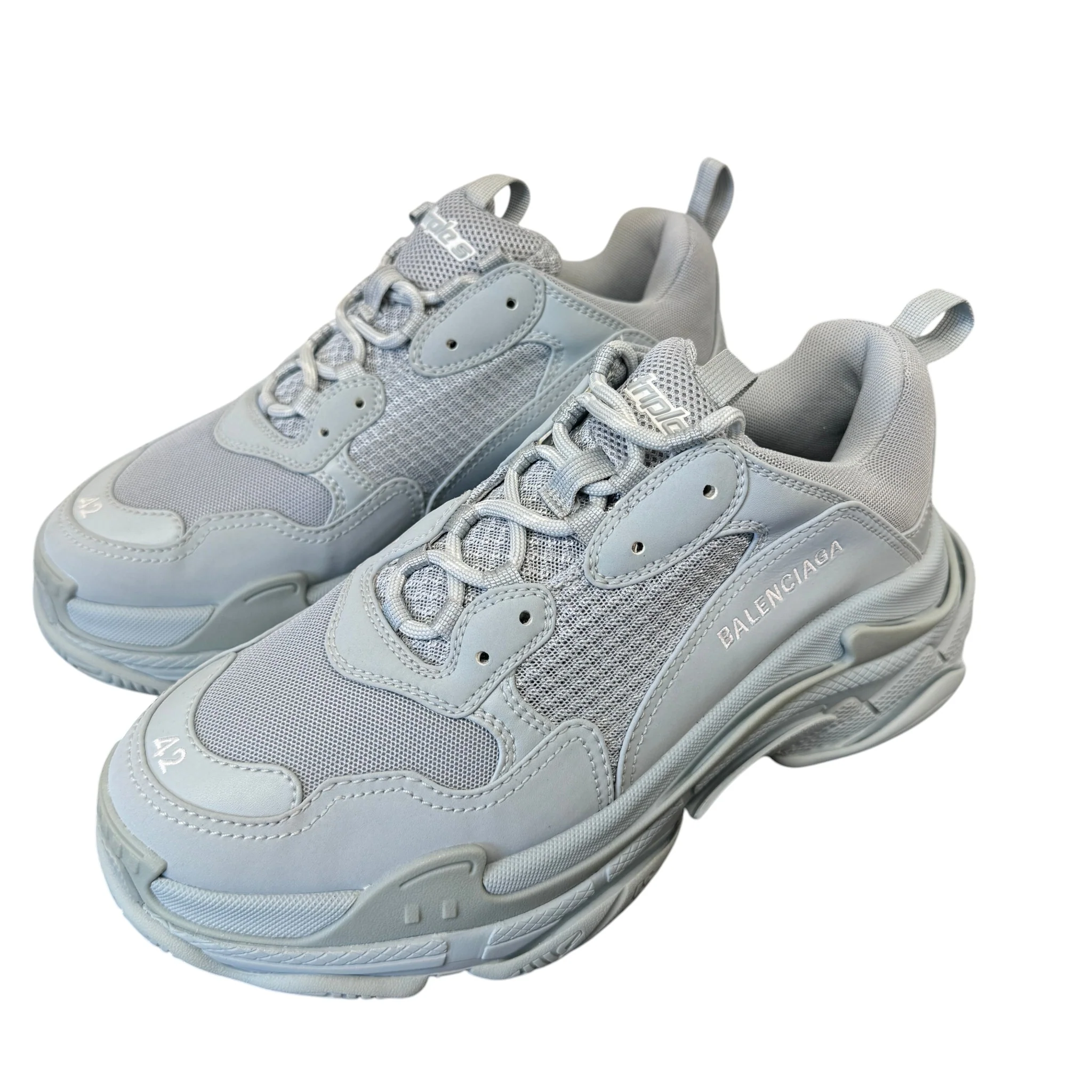 Men's Triple S Low Trainers Blue Size EU 42 / UK 8 - Image 7