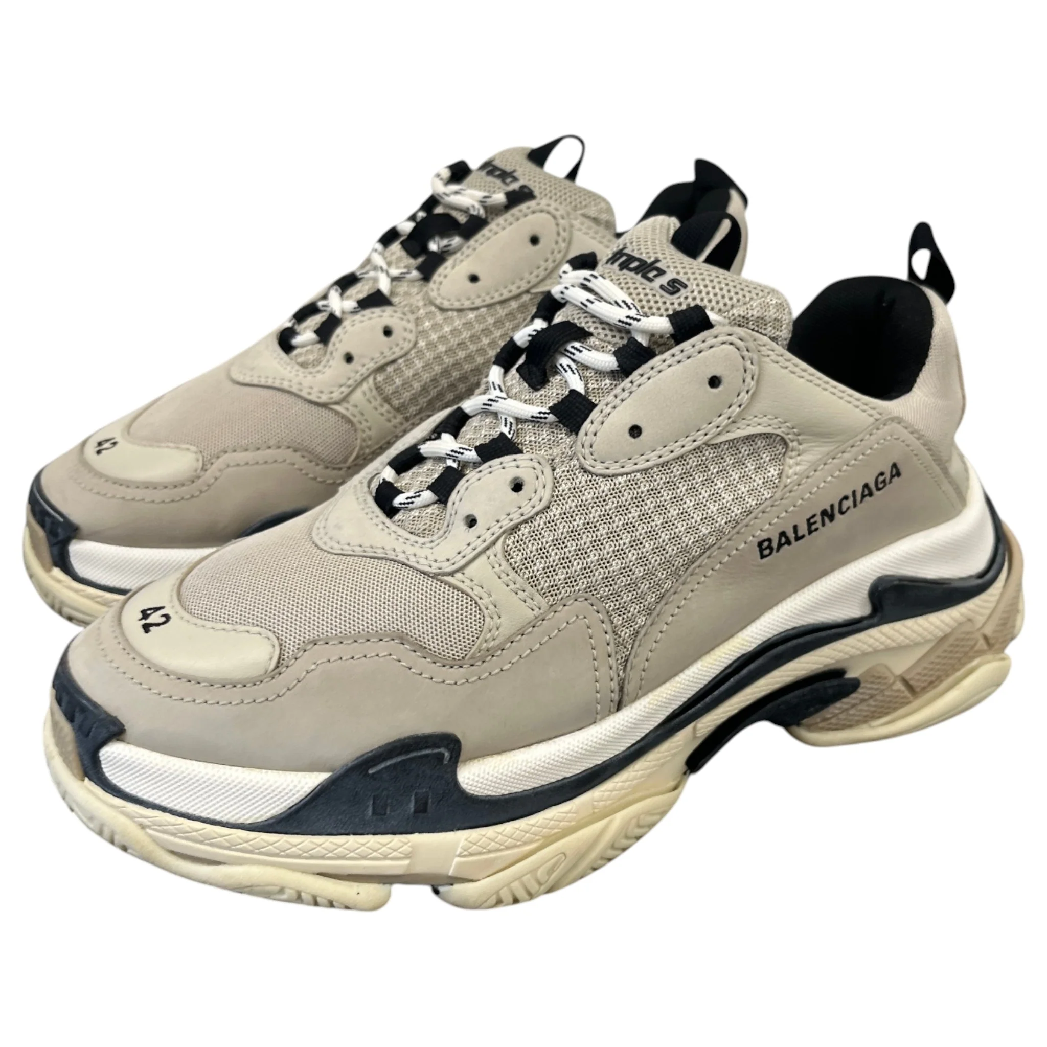 Men's Triple S Slides Beige Size EU 42 / UK 8 - Image 9