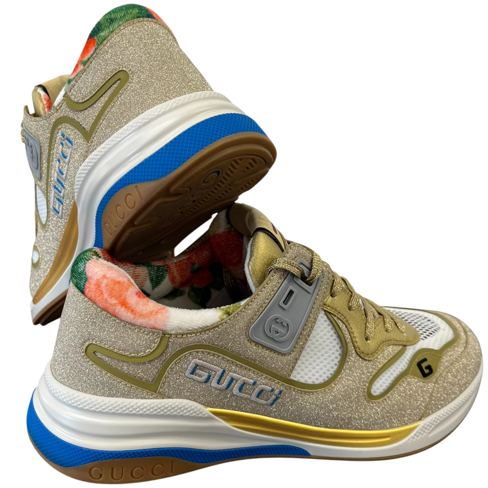 Men's Ultrapace Glitter Low Trainers Gold Size EU 41 / UK 7 - Image 10
