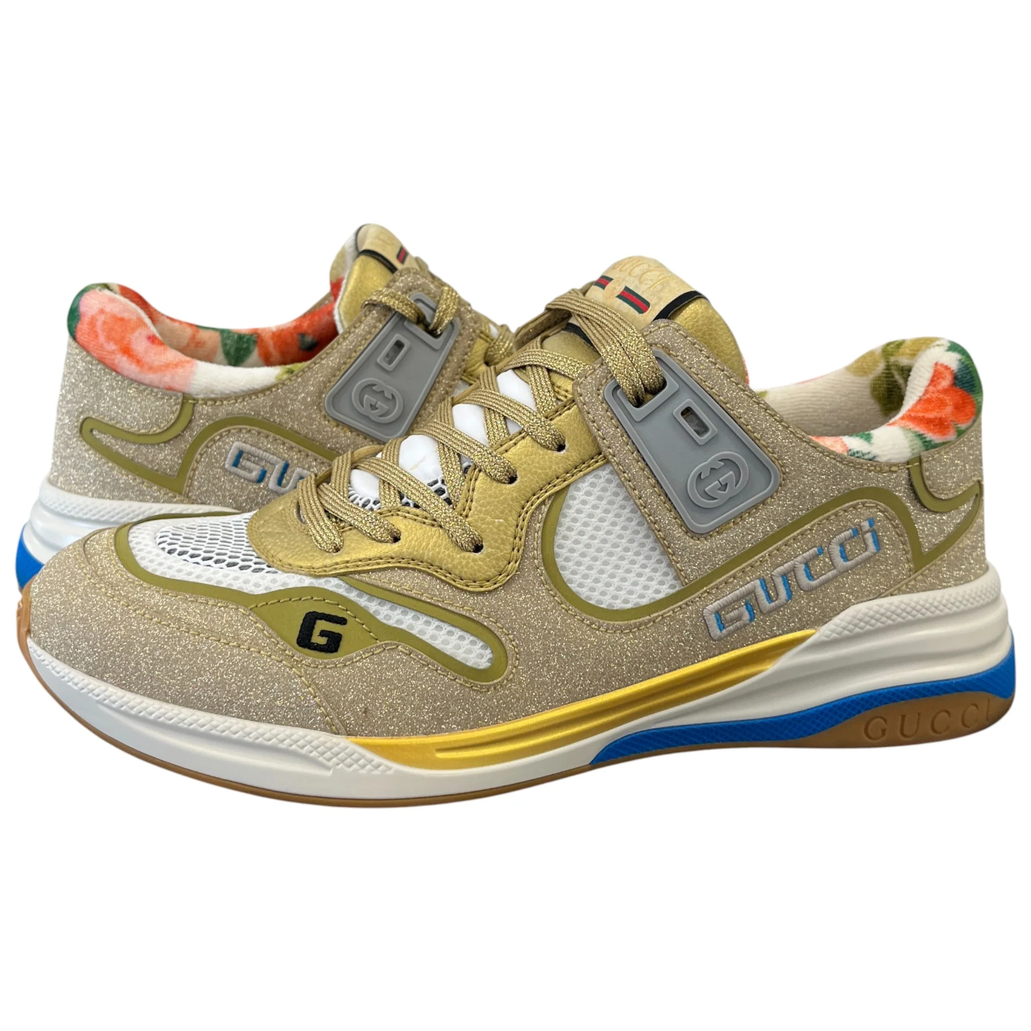 Men's Ultrapace Glitter Low Trainers Gold Size EU 41 / UK 7 - Image 3