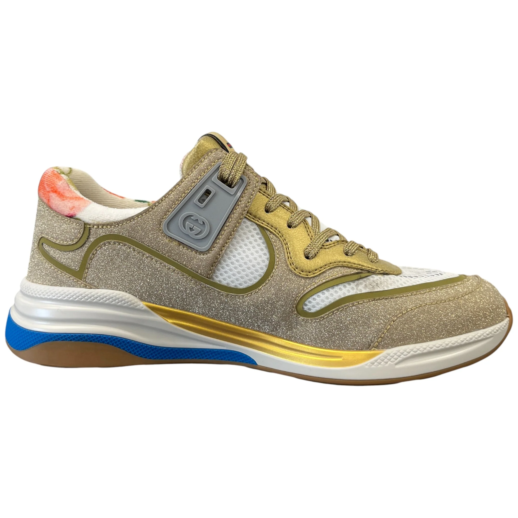 Men's Ultrapace Glitter Low Trainers Gold Size EU 41 / UK 7 - Image 4