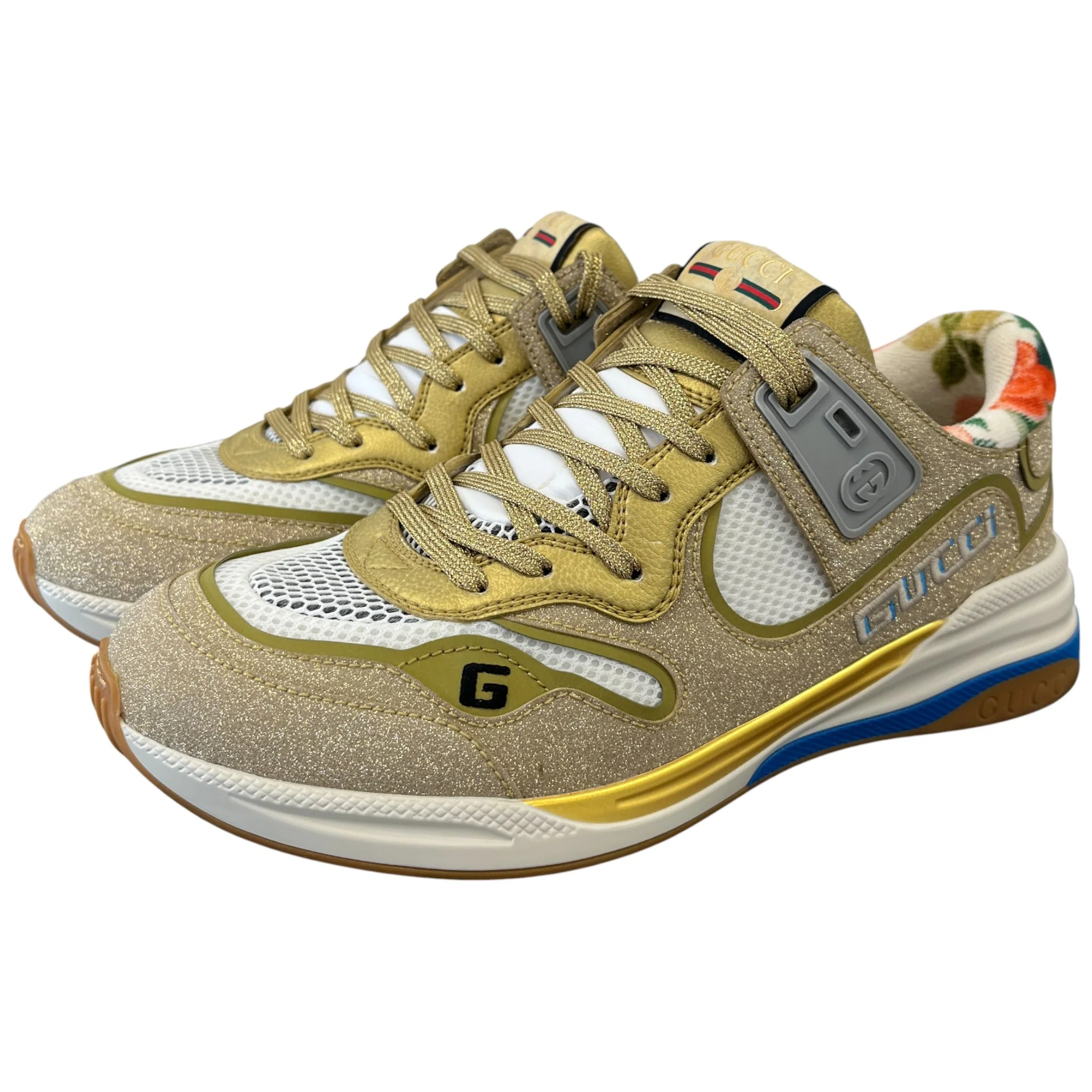 Men's Ultrapace Glitter Low Trainers Gold Size EU 41 / UK 7 - Image 8