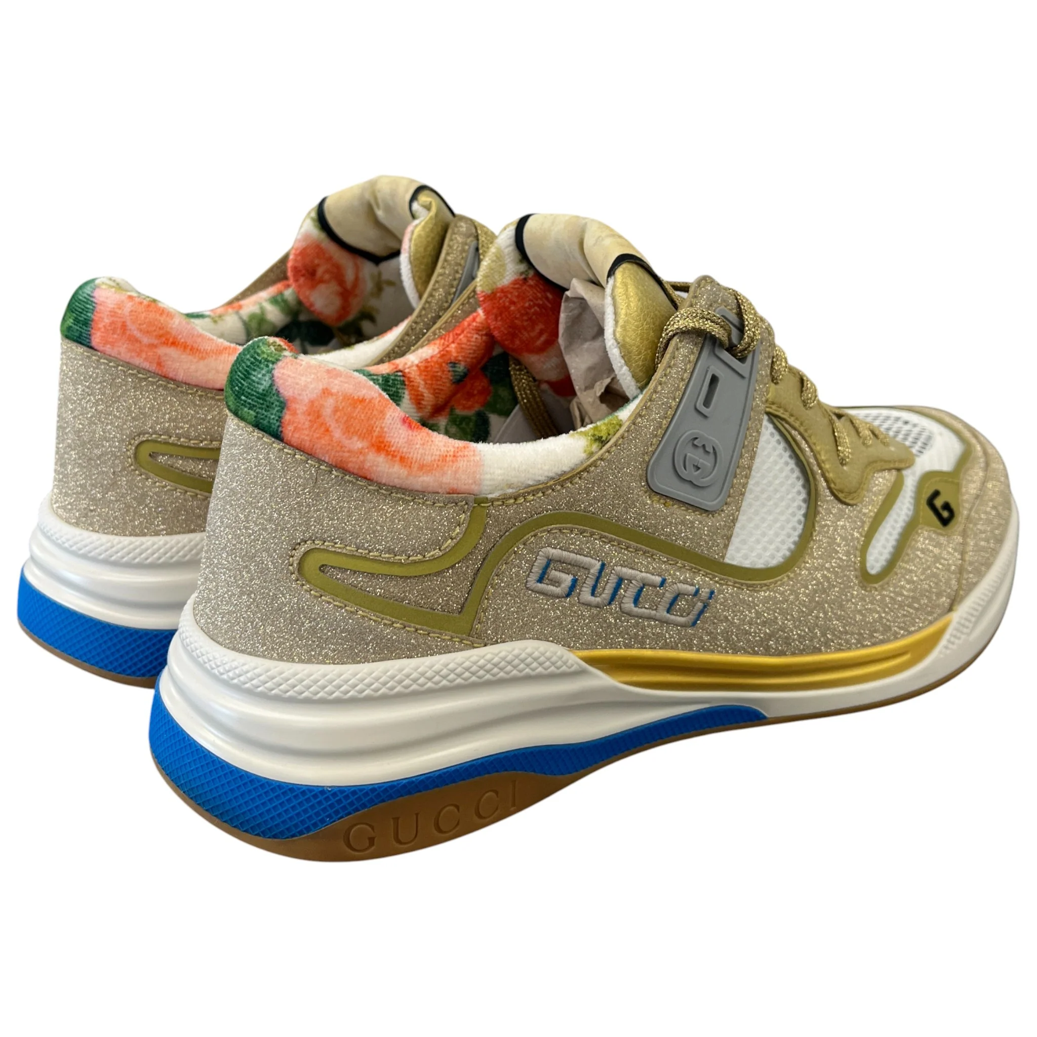 Men's Ultrapace Glitter Low Trainers Gold Size EU 41 / UK 7 - Image 9