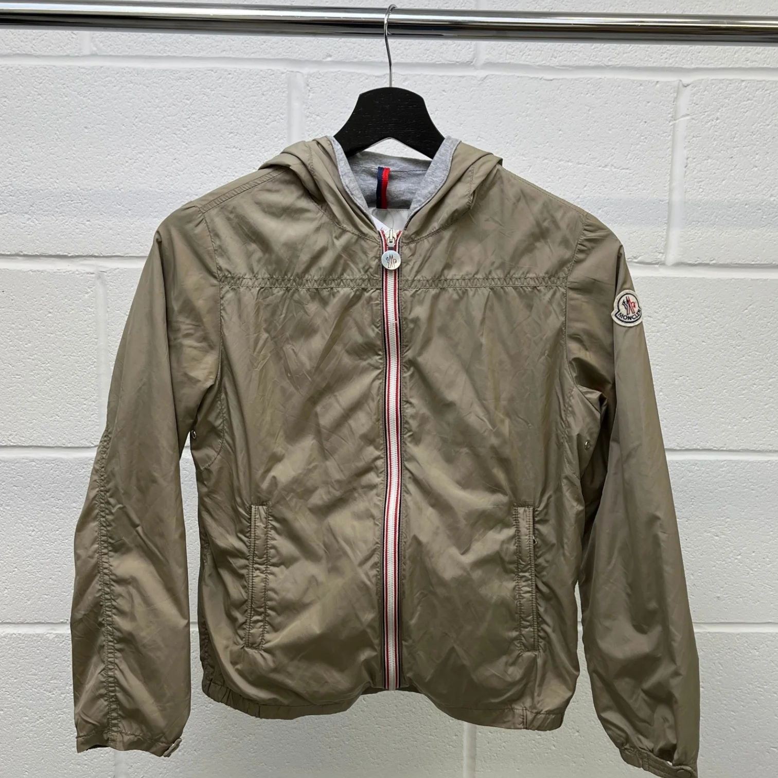 Men's Urville Hooded Junior Age 10 Jacket Beige Size XXS - Image 9