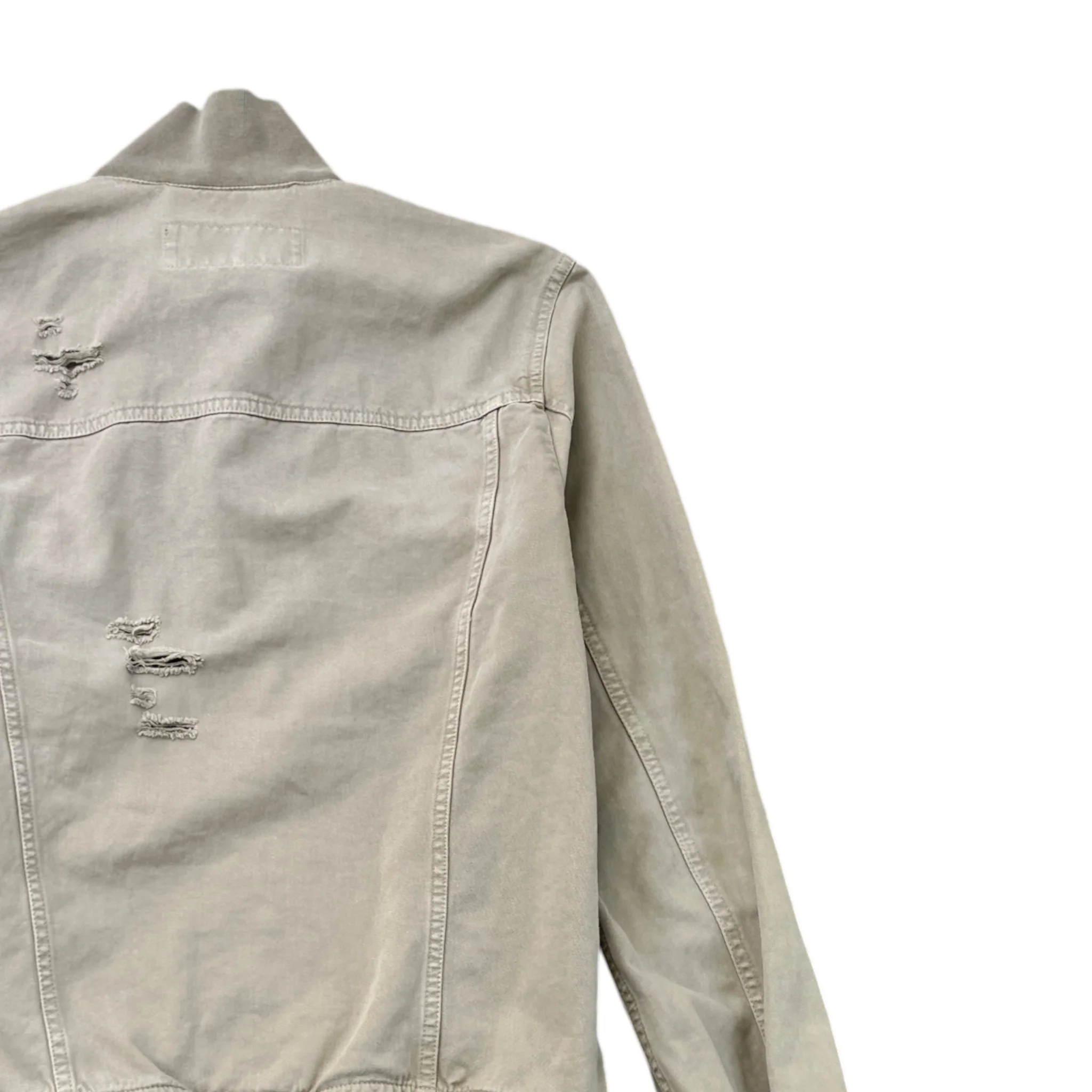 Men's Utility Logo Denim Jacket Beige Size IT 44 / XS - Image 4