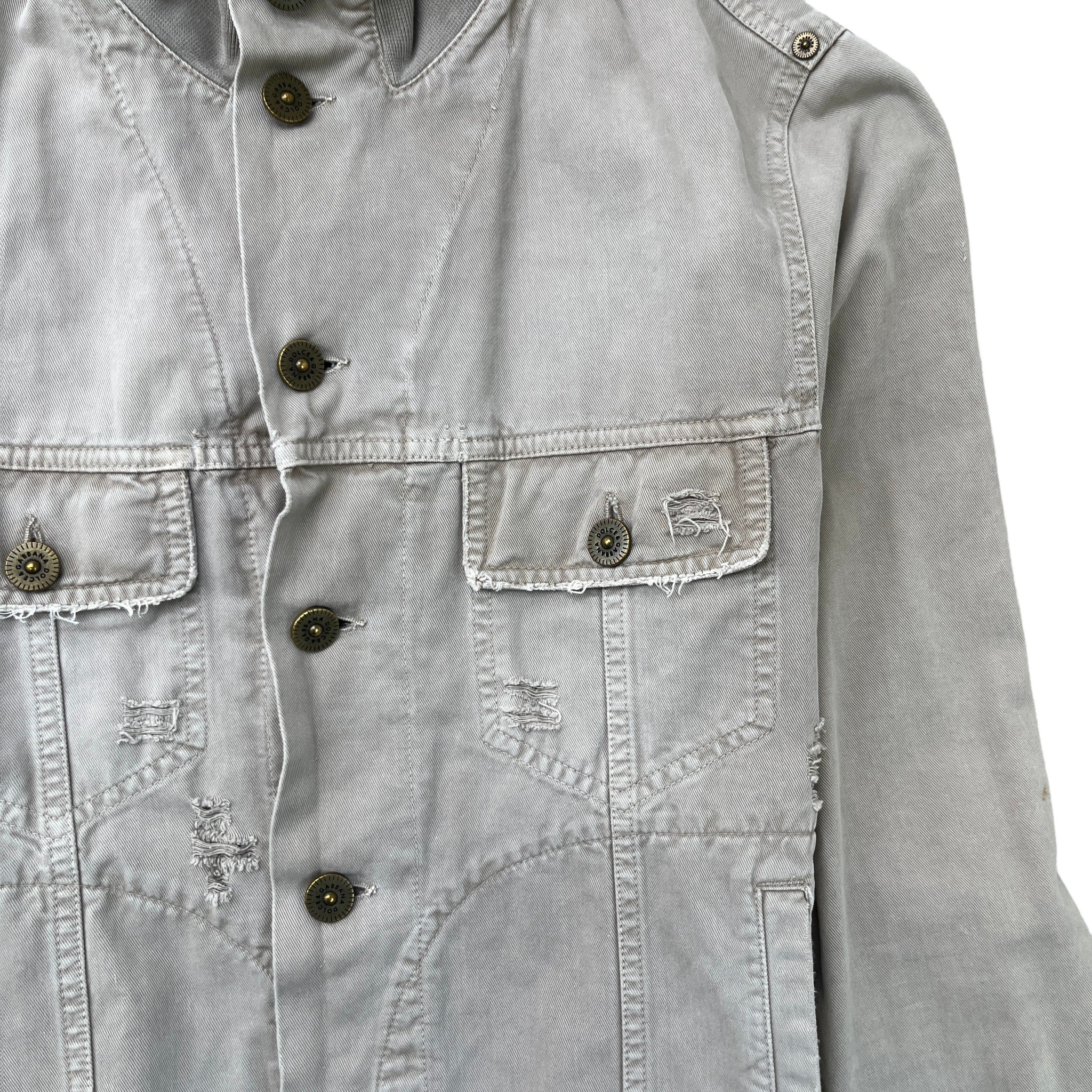 Men's Utility Logo Denim Jacket Beige Size IT 44 / XS - Image 5