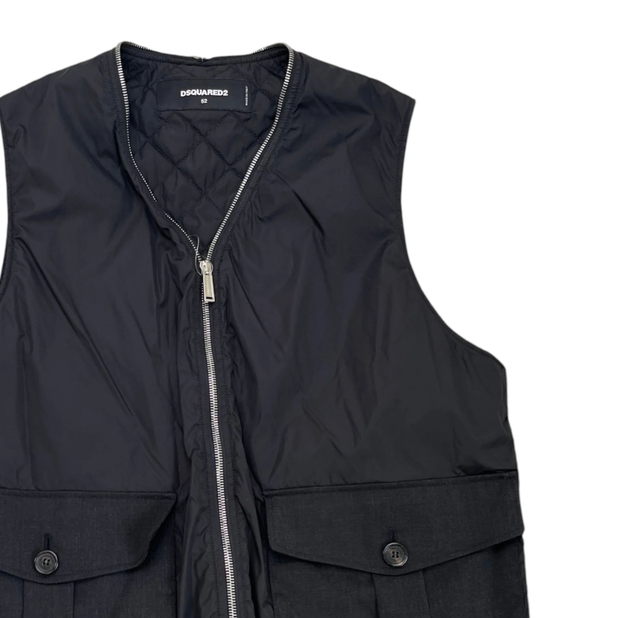 Men's Utility Vest Gilet Black Size IT 52 / XL - Image 3