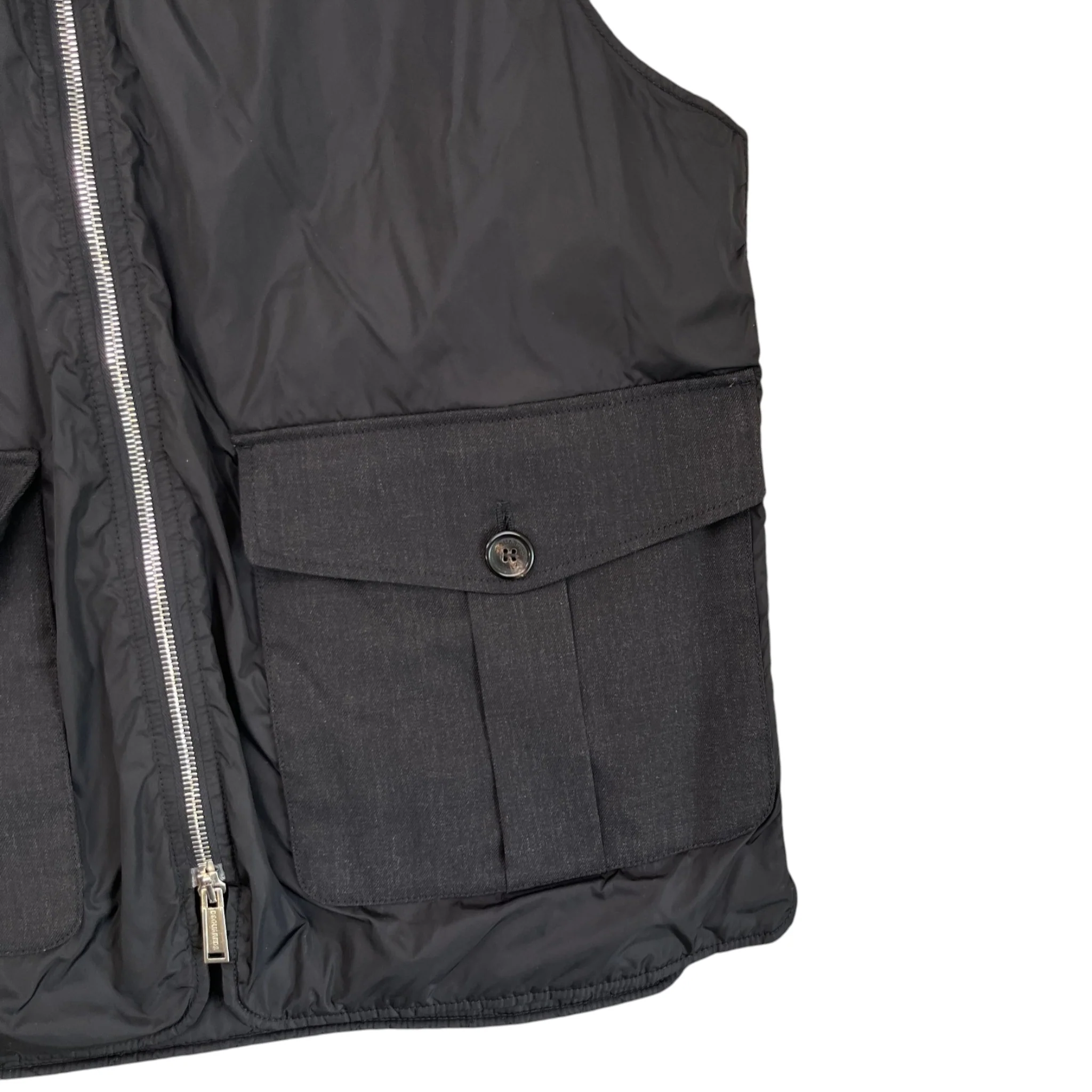 Men's Utility Vest Gilet Black Size IT 52 / XL - Image 5