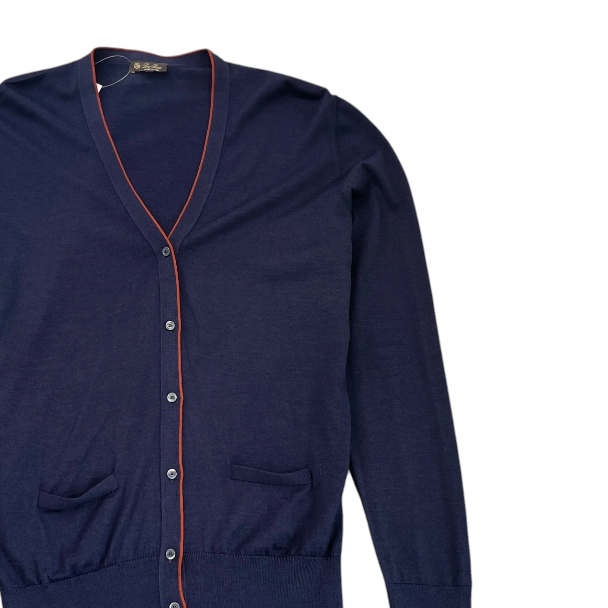 Men's V Neck Cardigan Navy Size IT 52 / UK XL - Image 3