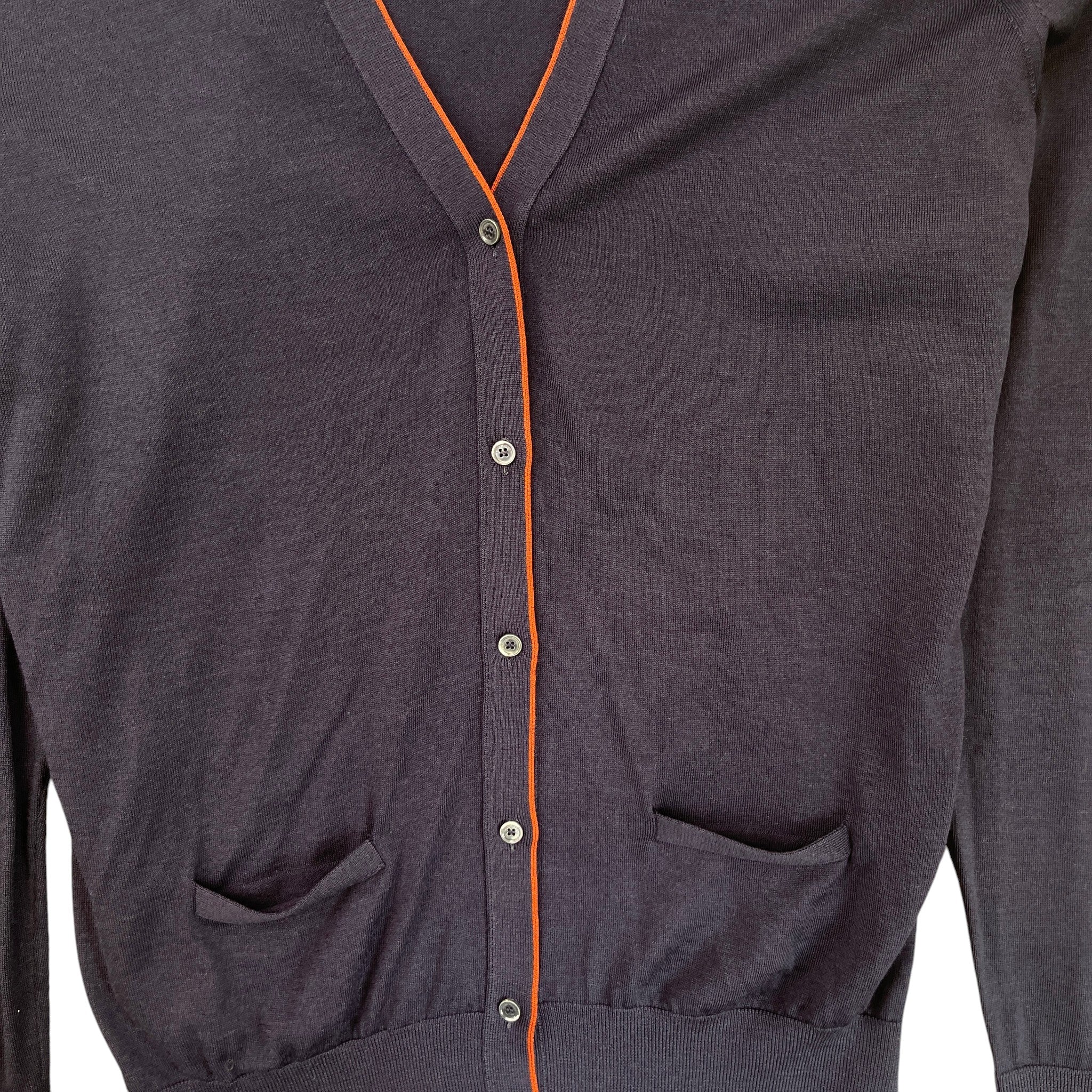 Men's V Neck Cardigan Navy Size IT 52 / UK XL - Image 5