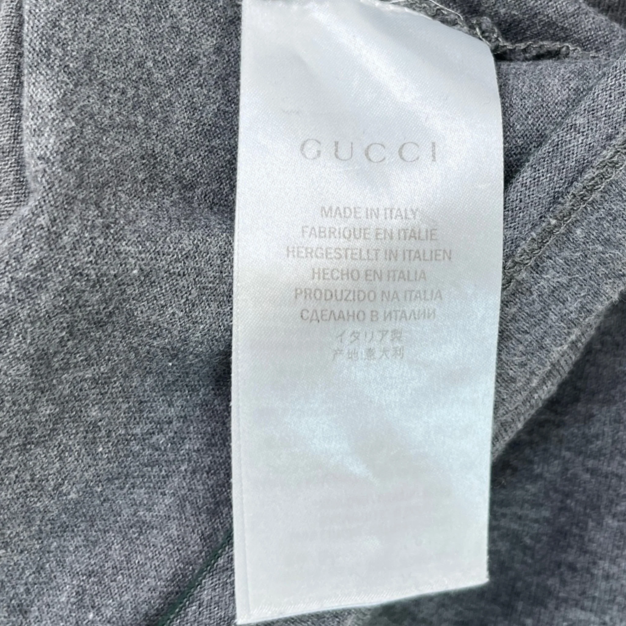 Men's V Neck Web T-Shirt Grey Size L - Image 7
