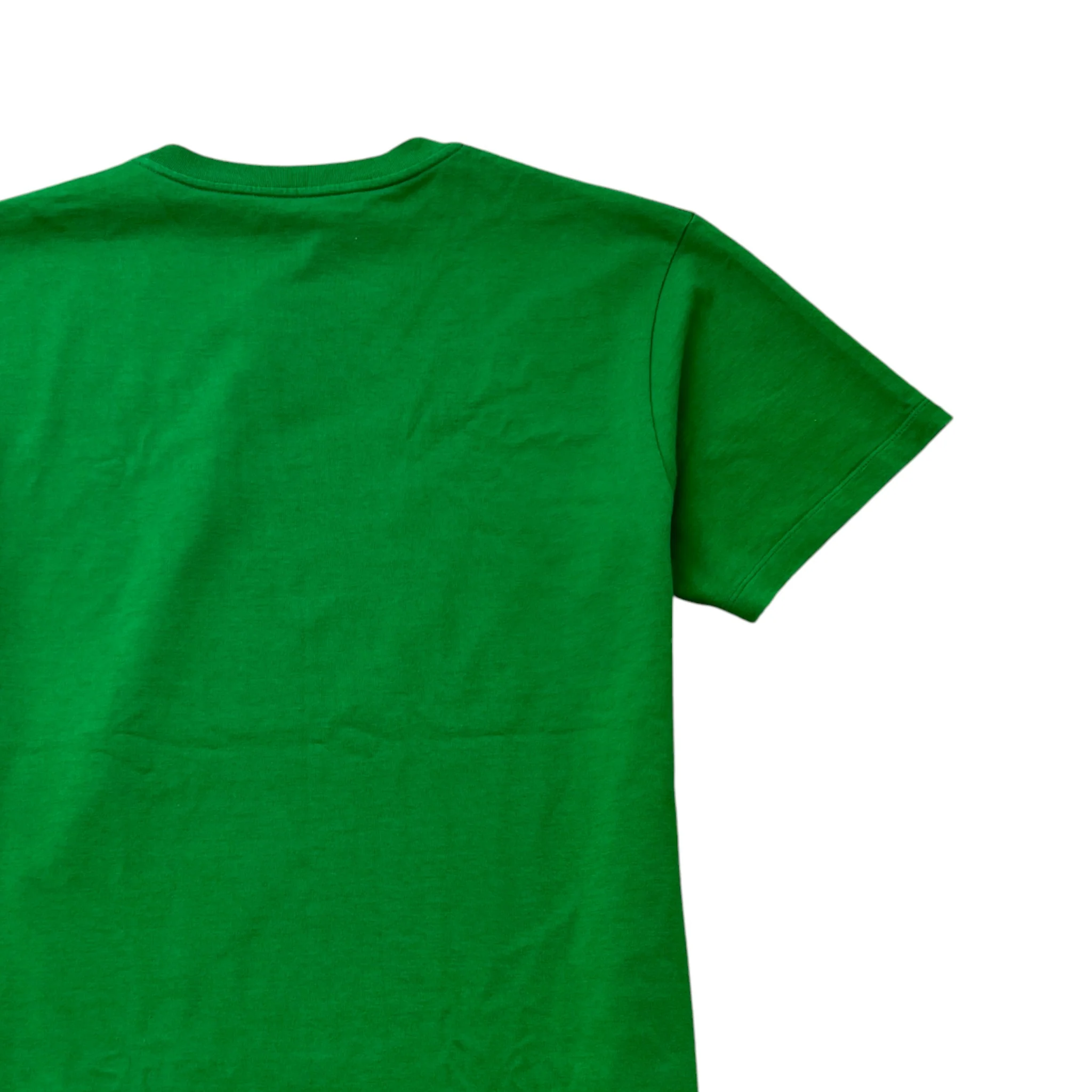 Men's Vertical Logo Print T-Shirt Green Size XS - Image 4