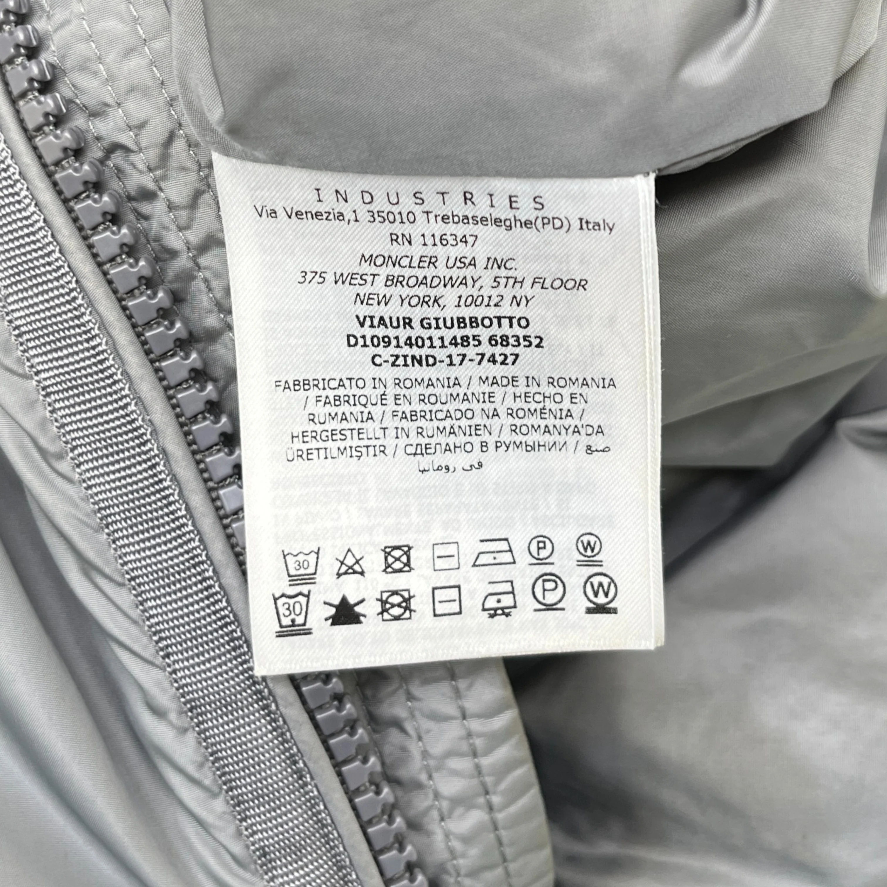 Men's Viaur Windbreaker Grey Size 2 / M - Image 9