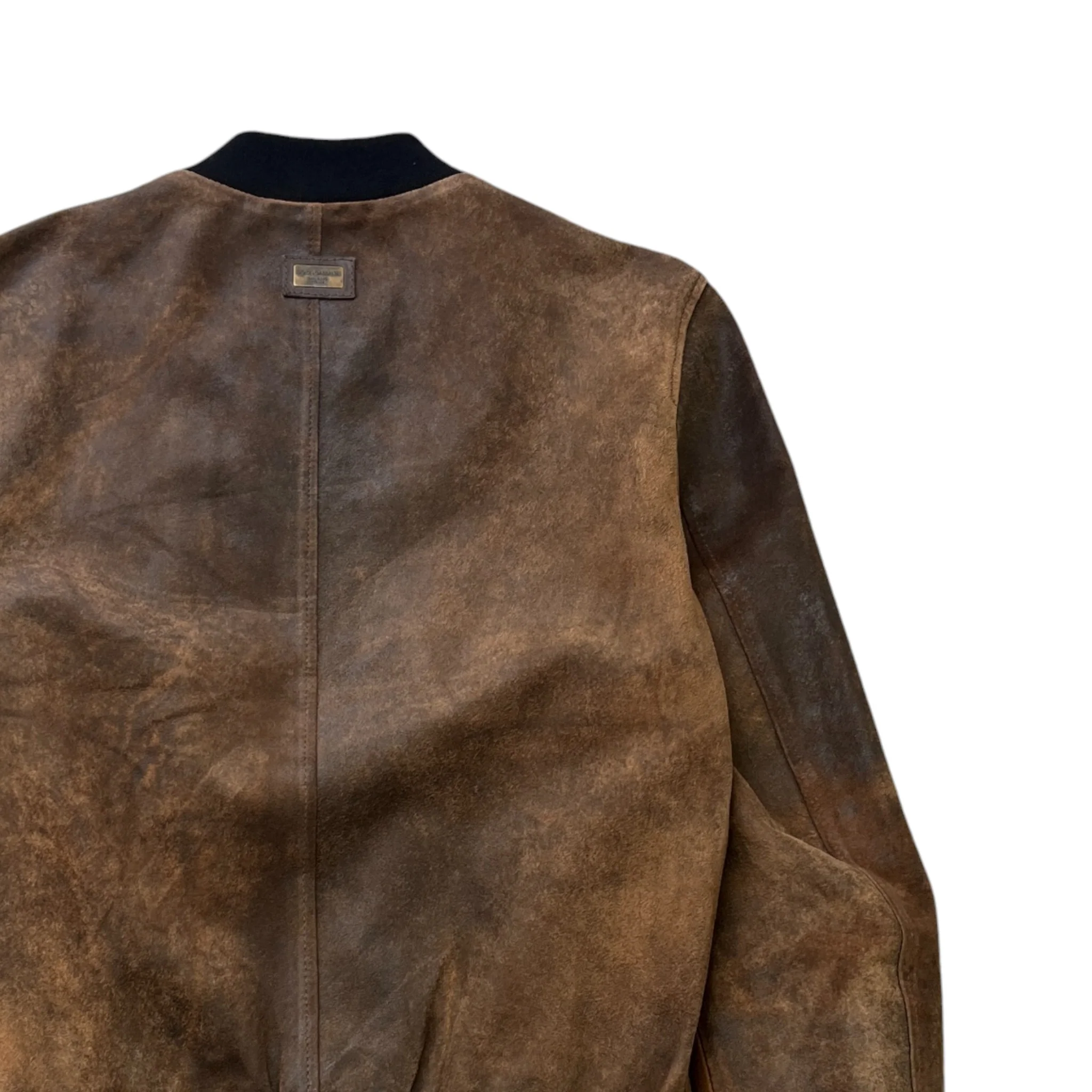 Men's Vintage Effect Bomber Jacket Brown Size IT 44 / XS - Image 4