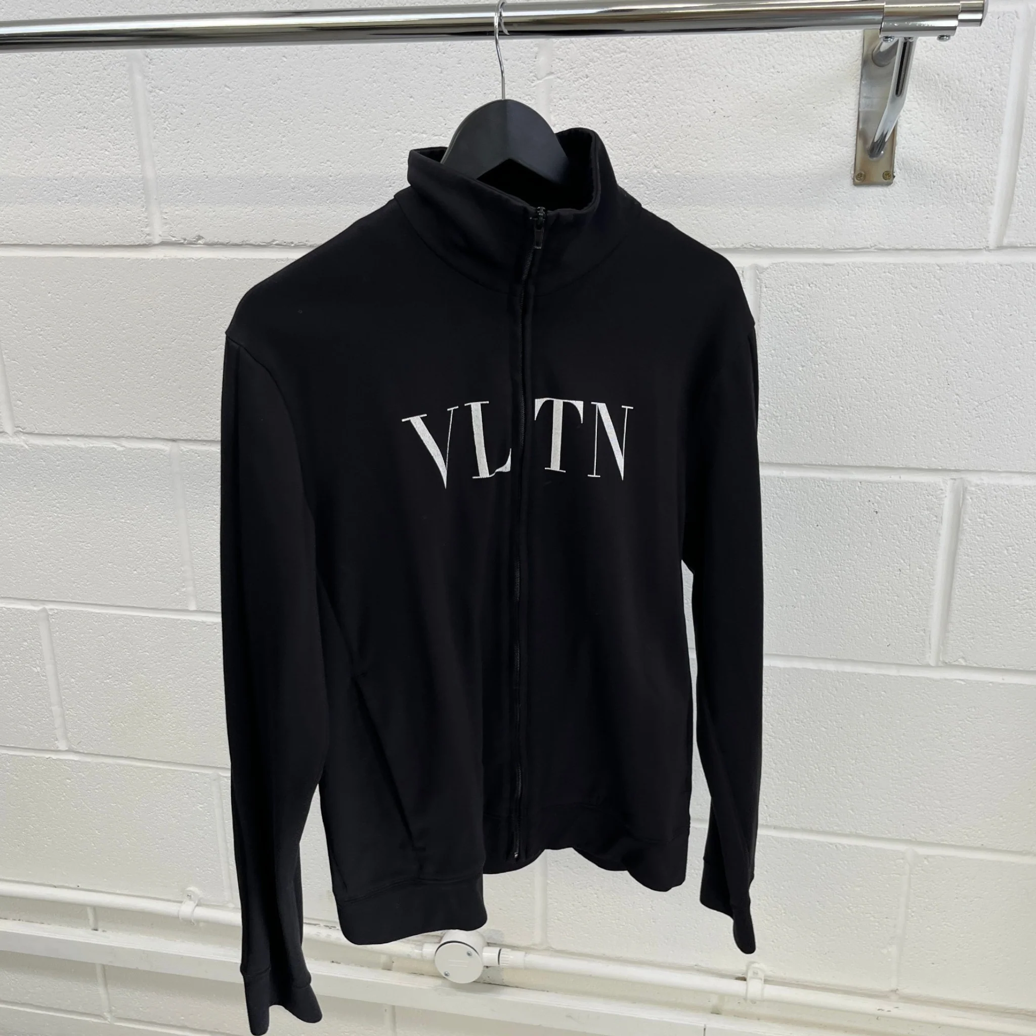 Men's Vltn Logo Track Jacket Black Size L - Image 8
