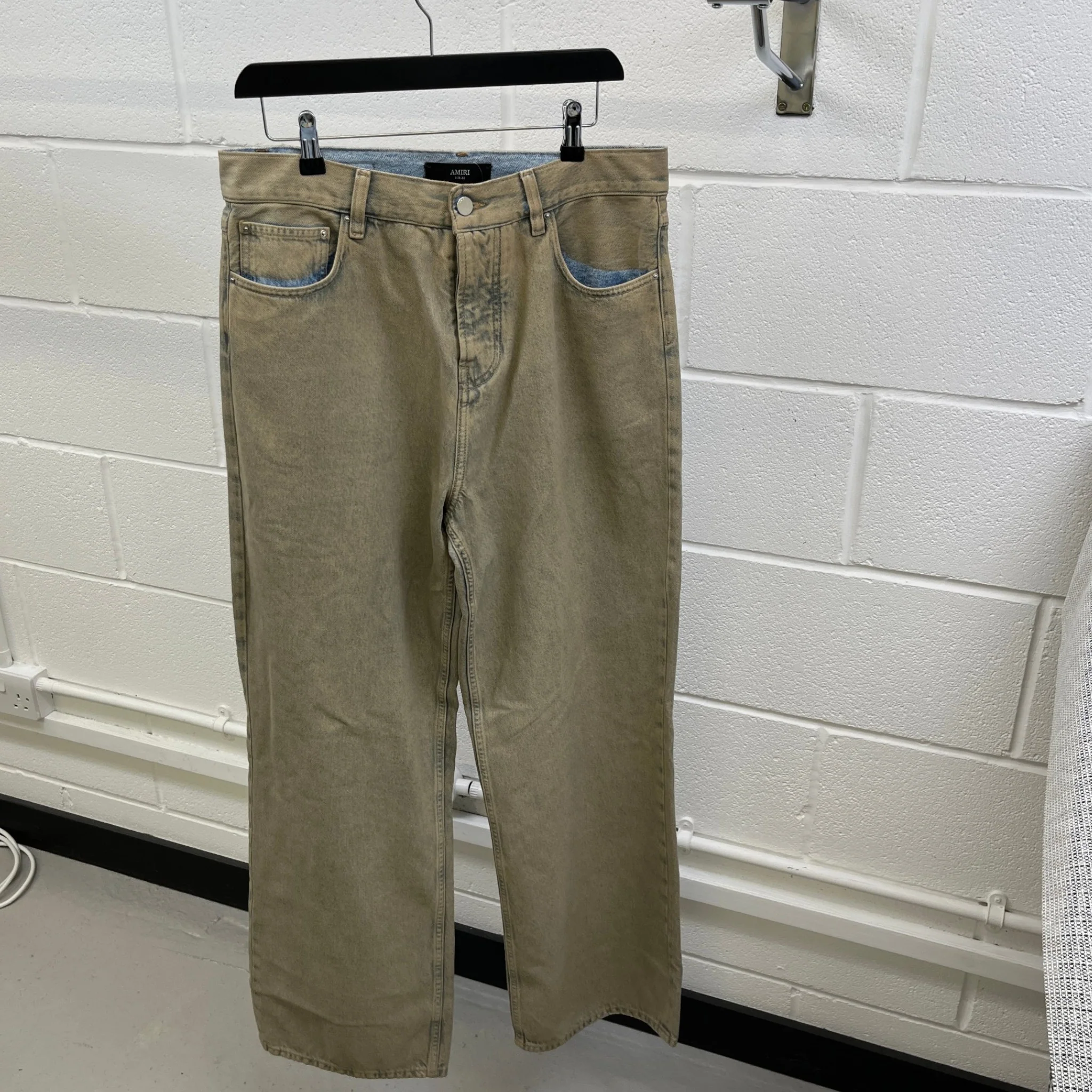 Men's Washed Baggy Jeans Blue Size Waist 32" - Image 11