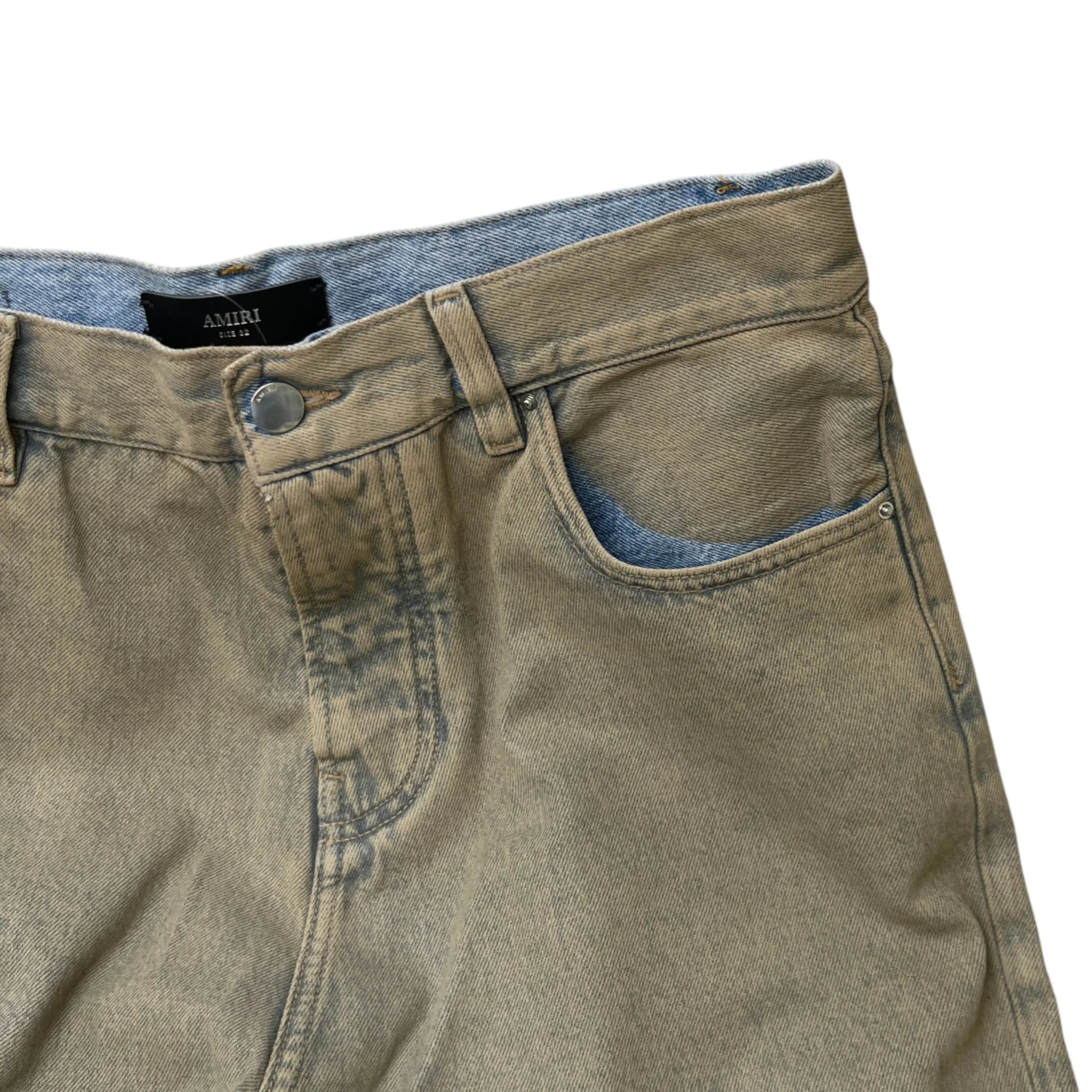 Men's Washed Baggy Jeans Blue Size Waist 32" - Image 5