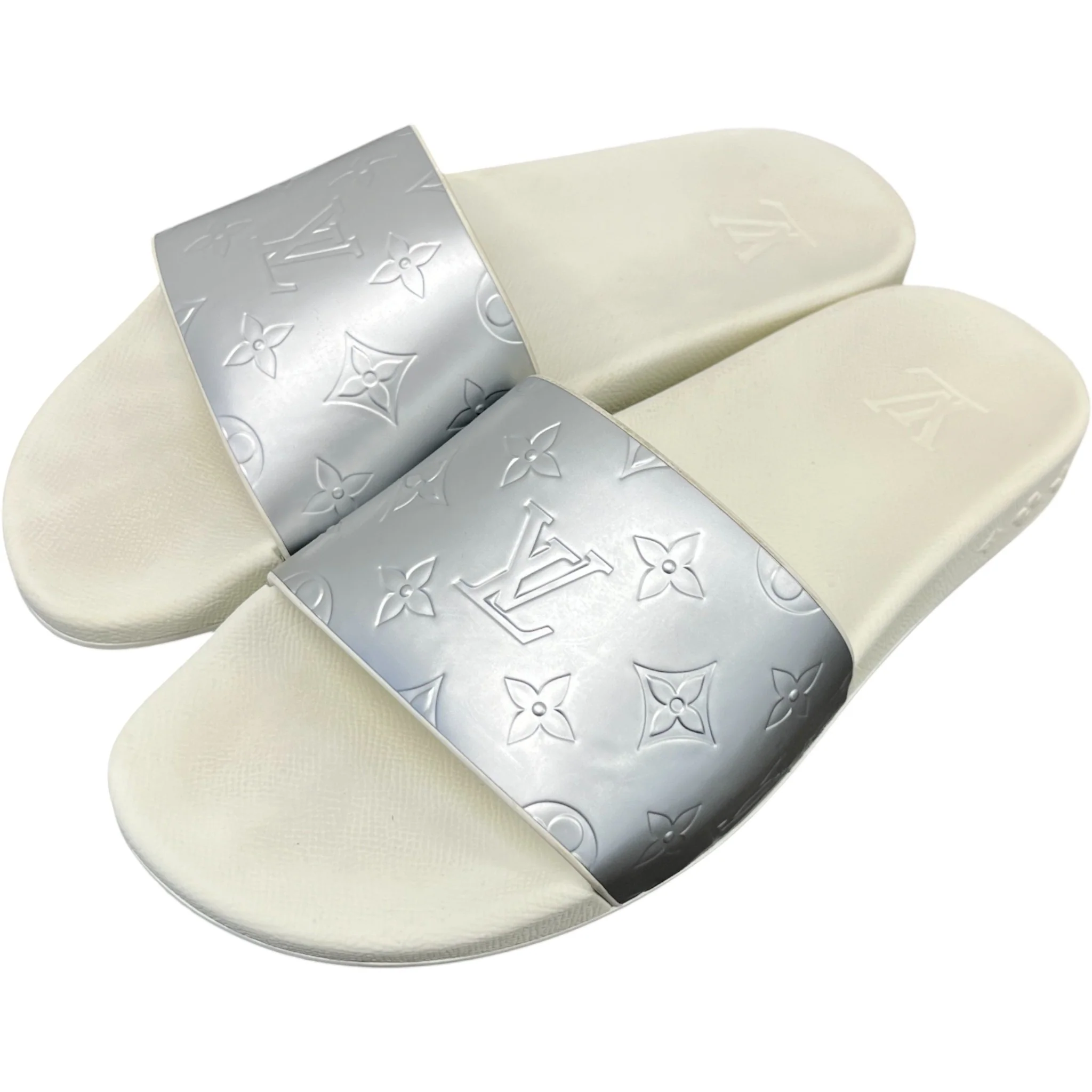 Men's Waterfront Mules Slides Silver Size EU 41 / UK 7 - Image 9