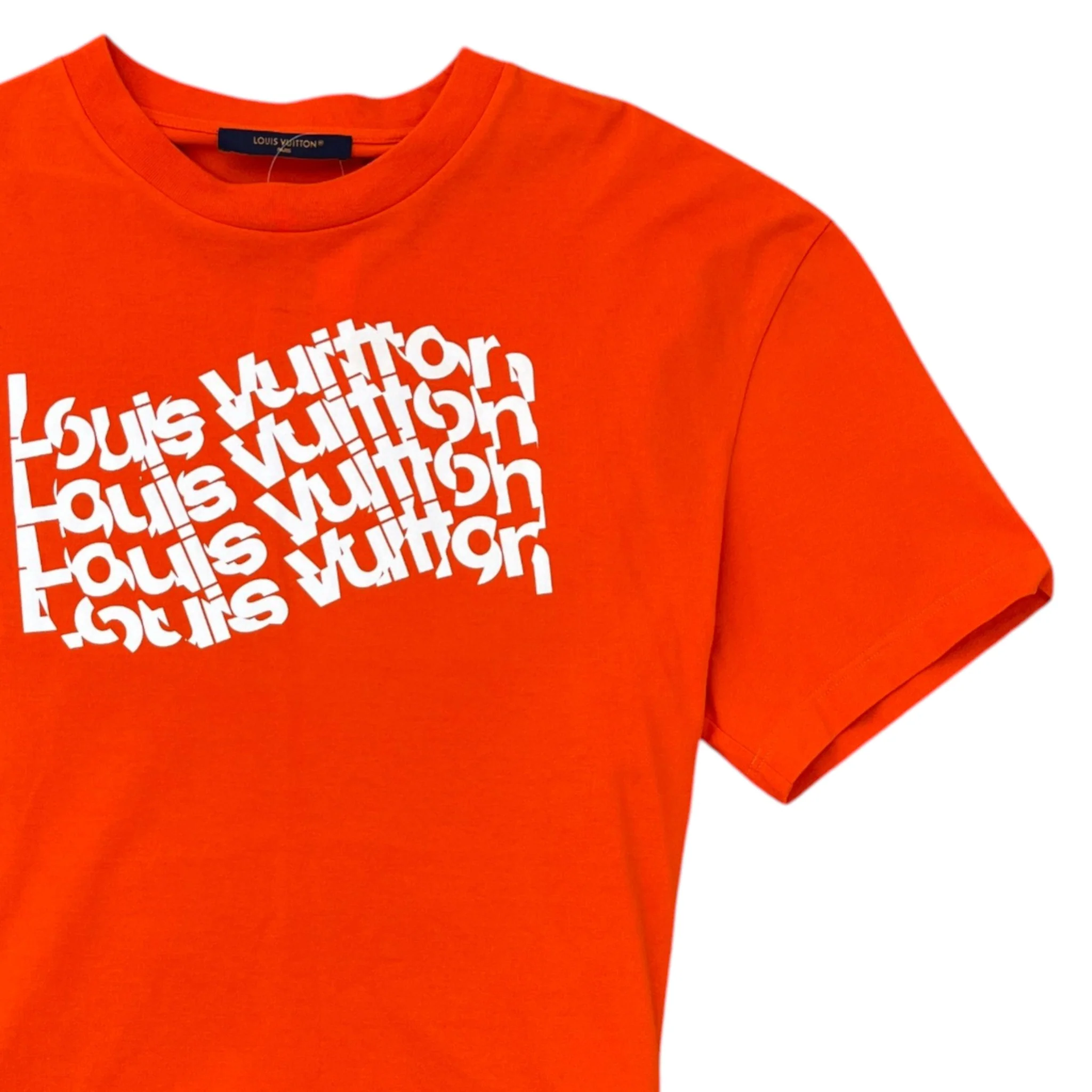 Men's Wave Logo T-Shirt Orange Size XL - Image 3