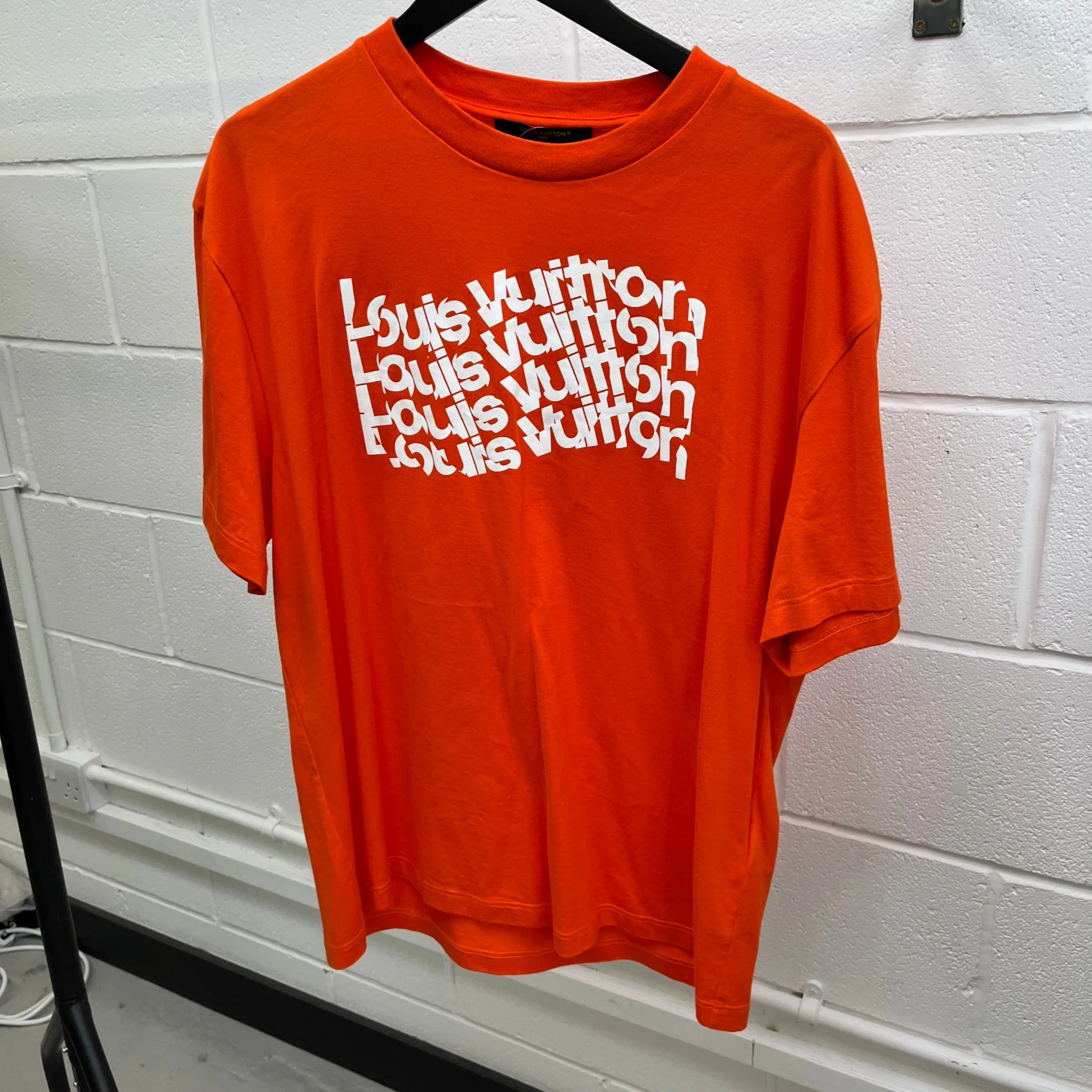Men's Wave Logo T-Shirt Orange Size XL - Image 7