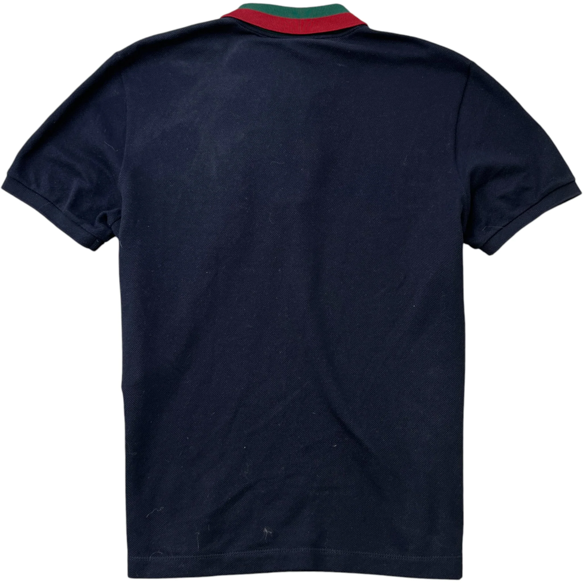 Men's Web Collar Polo Shirt Navy Size M - Image 2