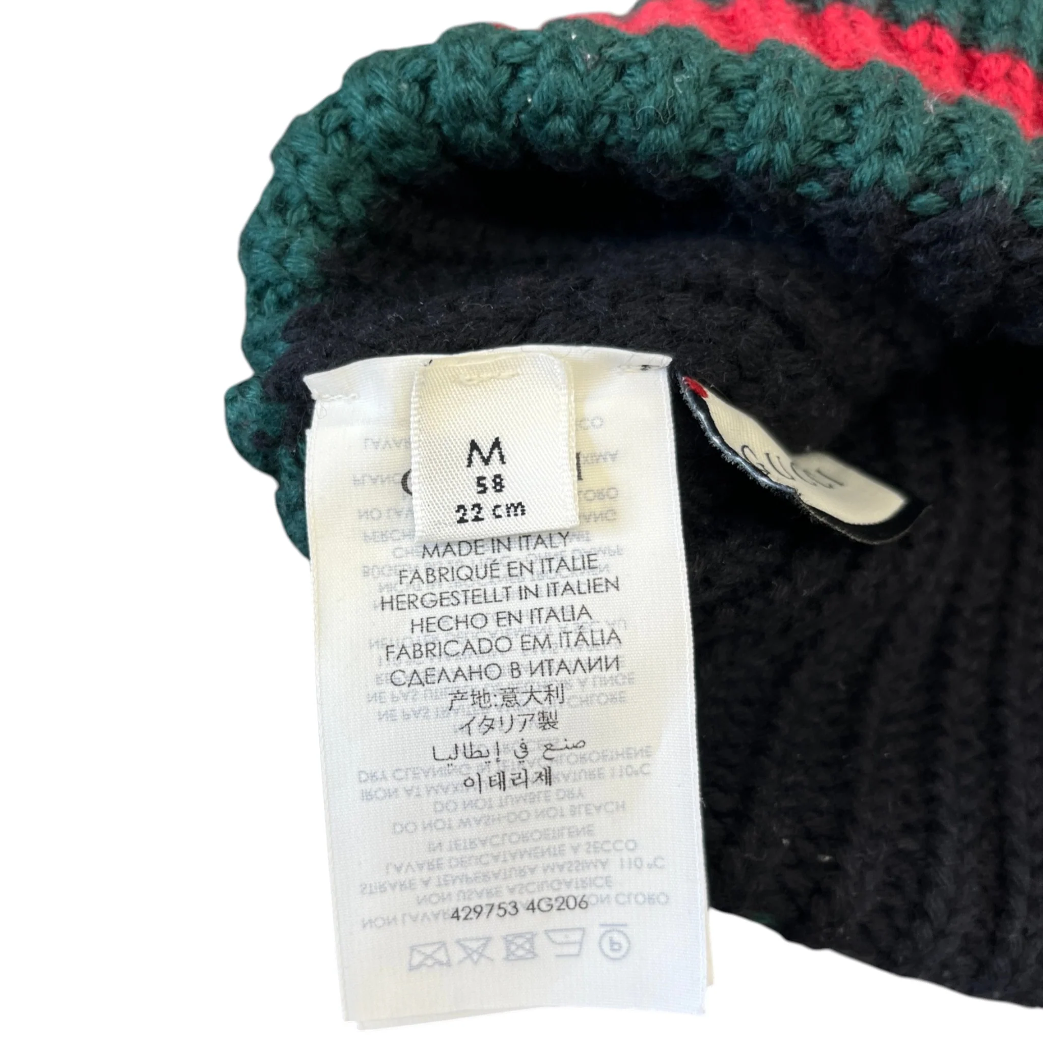 Men's Web Hem Hat Black Size M - Image 6