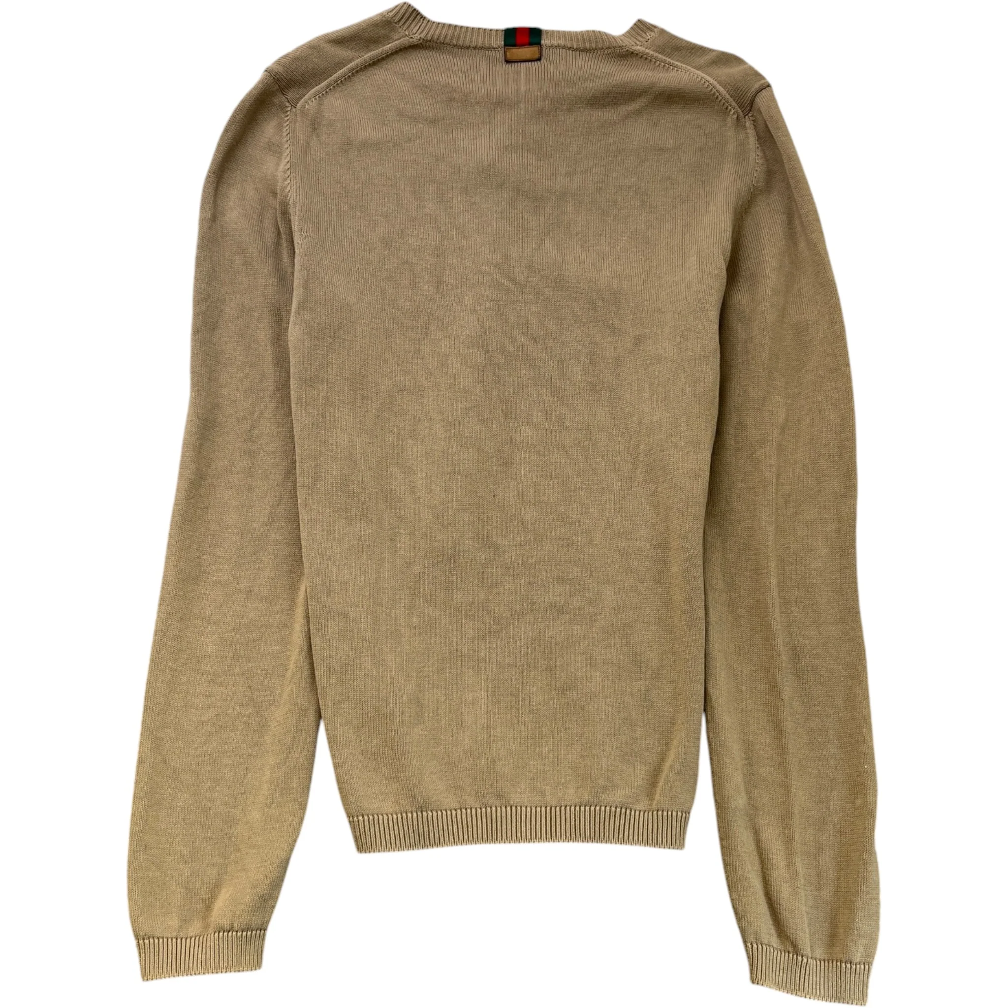 Men's Web Jumper Beige Size L - Image 2
