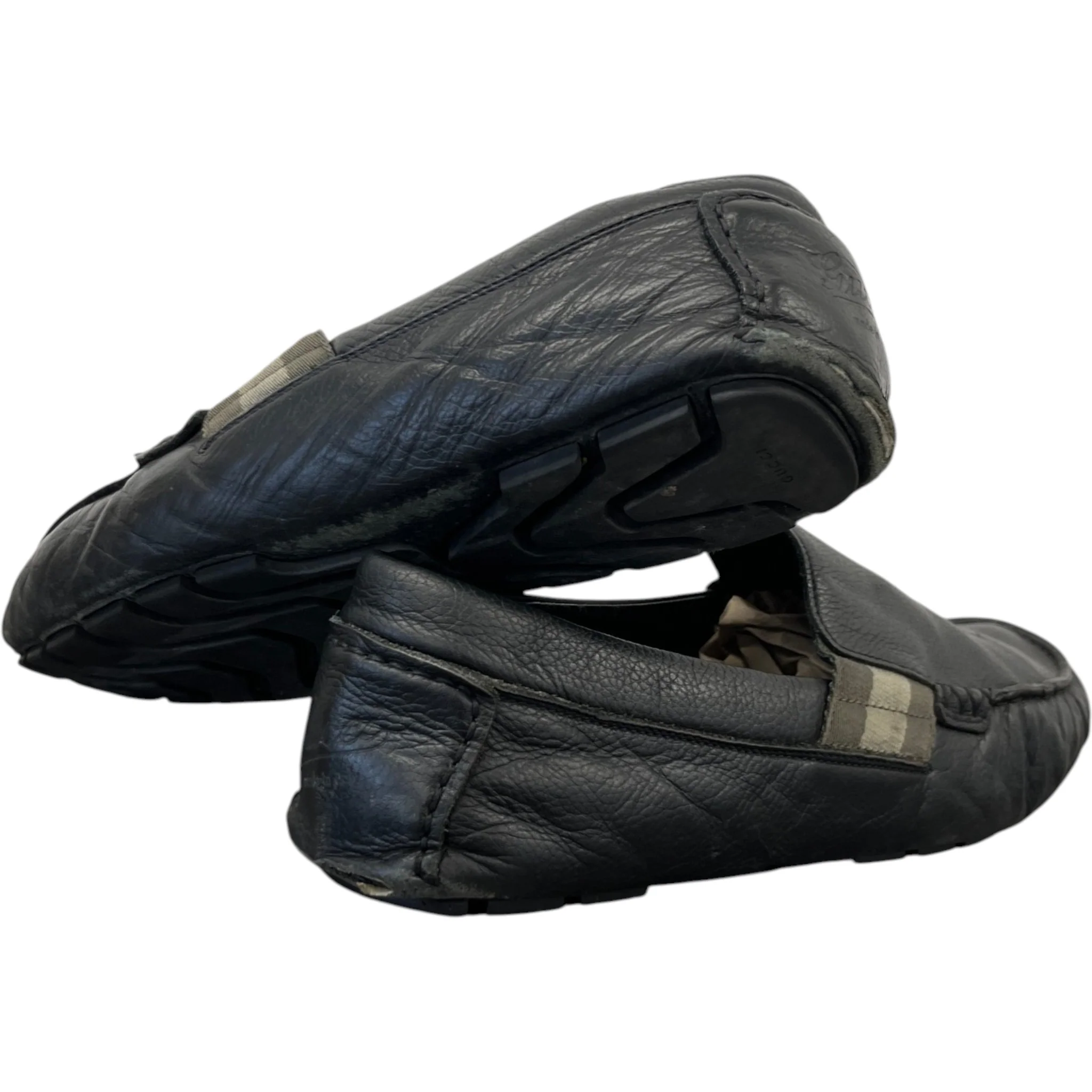 Men's Web Stripe Loafers Black Size EU 42.5 / UK 8.5 - Image 10