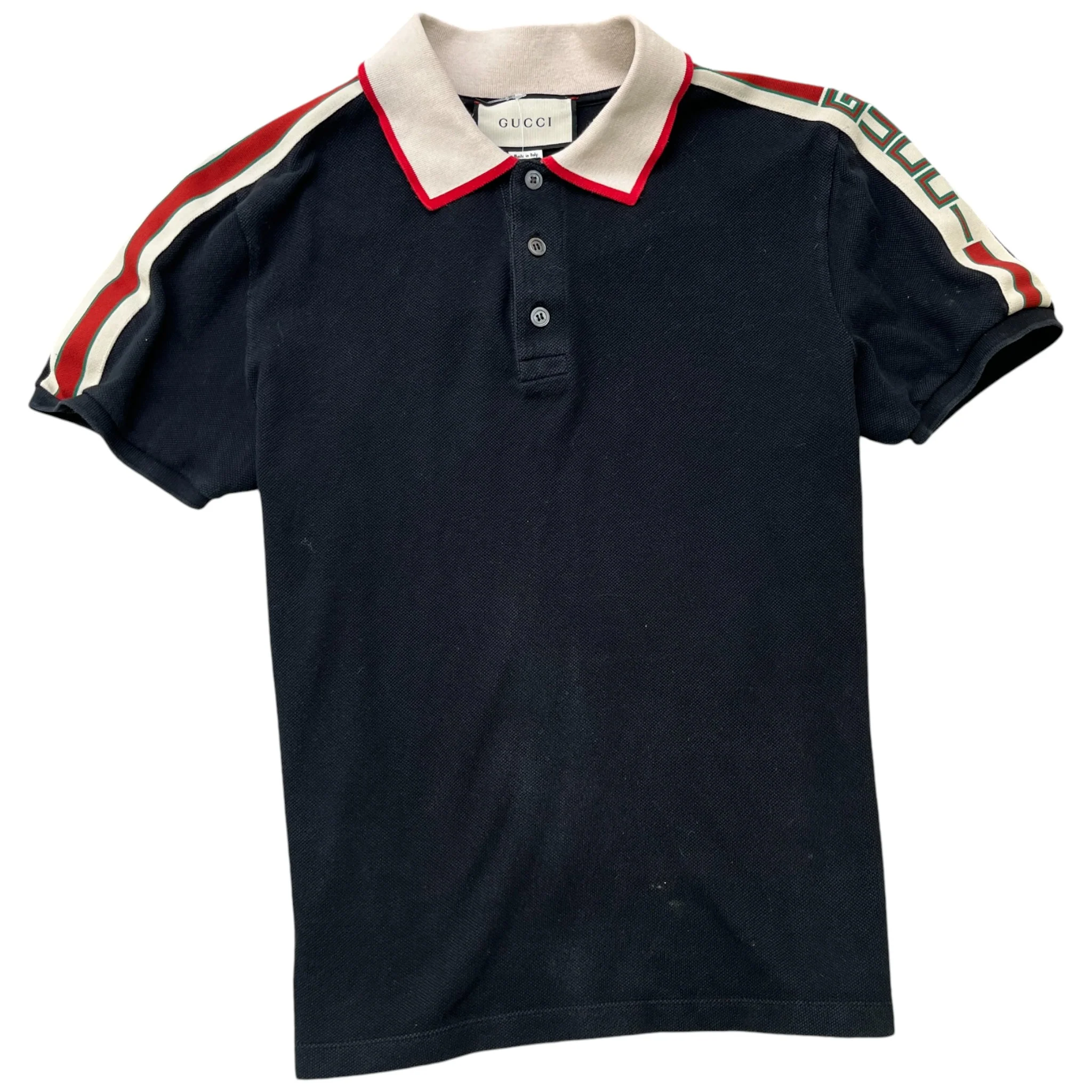 Men's Web Tape Polo Shirt Black Size L