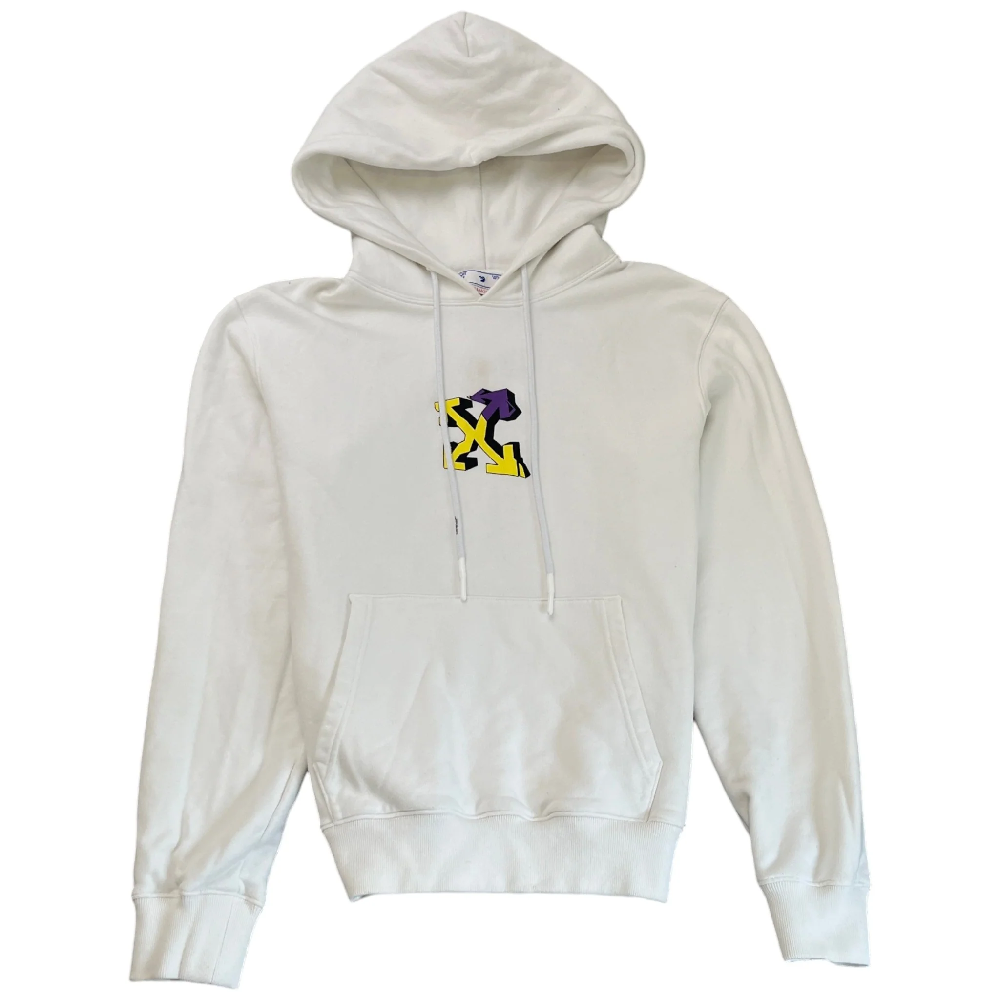Men's Wizard Graffiti Hoodie White Size S
