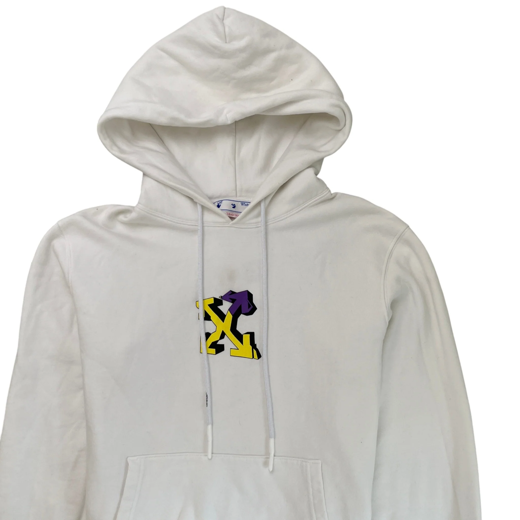 Men's Wizard Graffiti Hoodie White Size S - Image 5