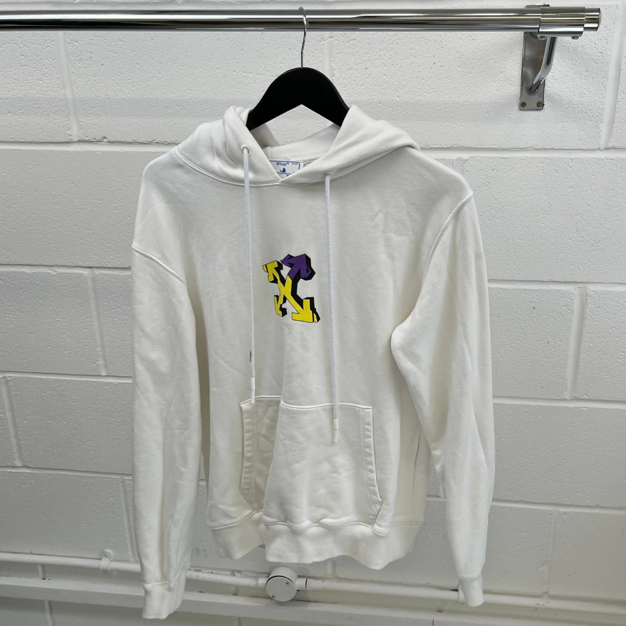 Men's Wizard Graffiti Hoodie White Size S - Image 8