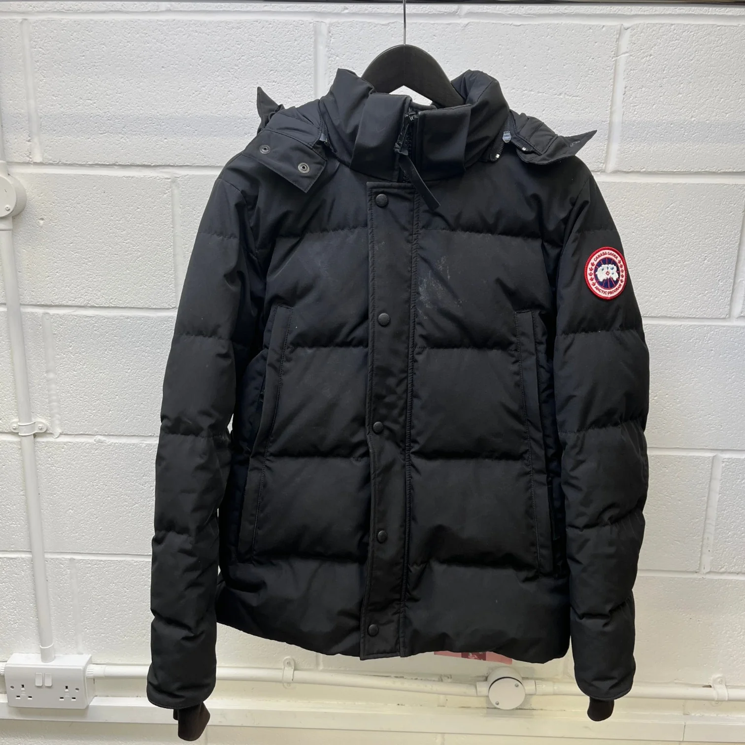 Men's Wyndham Parka Down Jacket Black Size M - Image 8