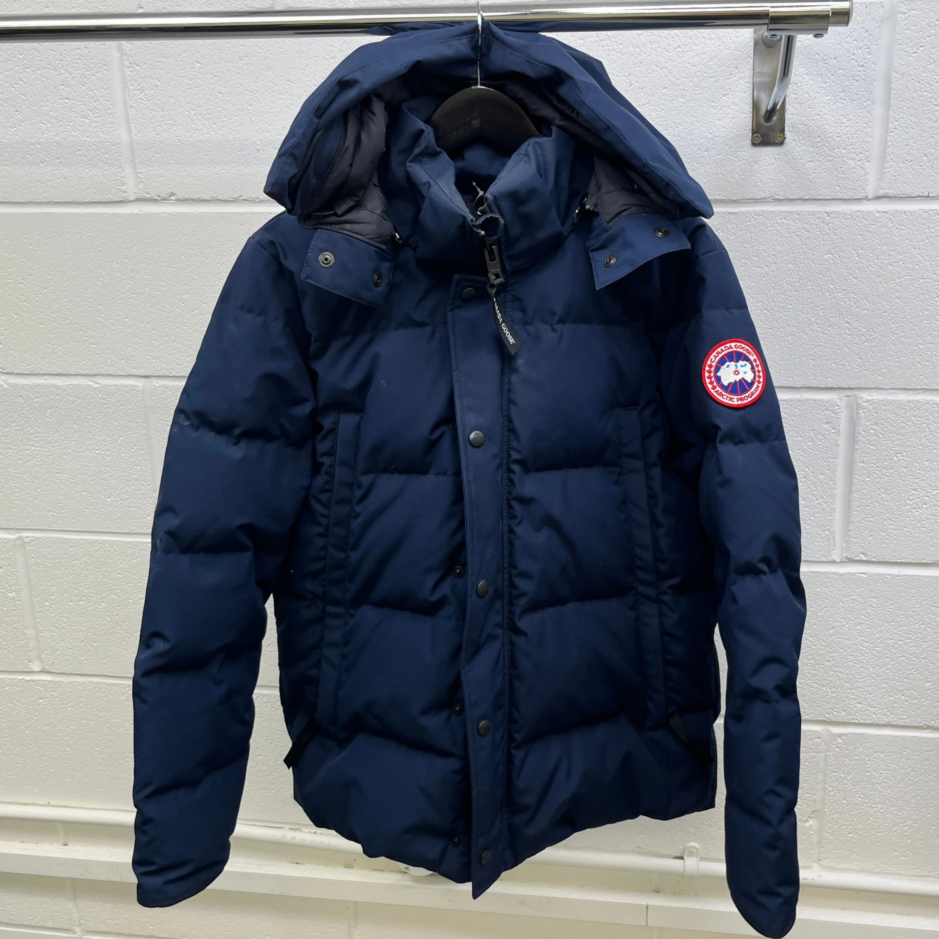 Men's Wyndham Parka Down Jacket Navy Size M - Image 8