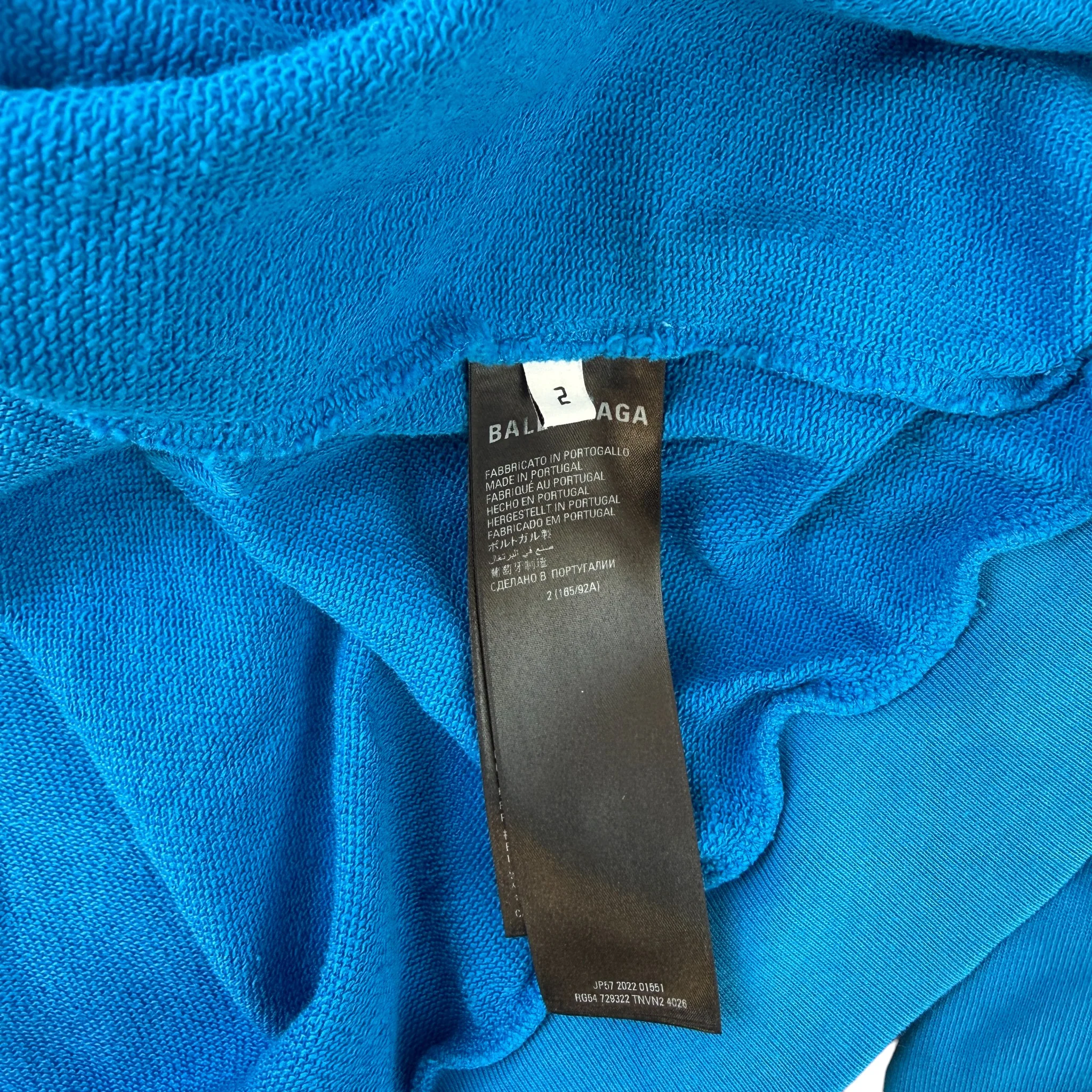 Men's X Adidas Embroidered Logo Hoodie Blue Size S - Image 6