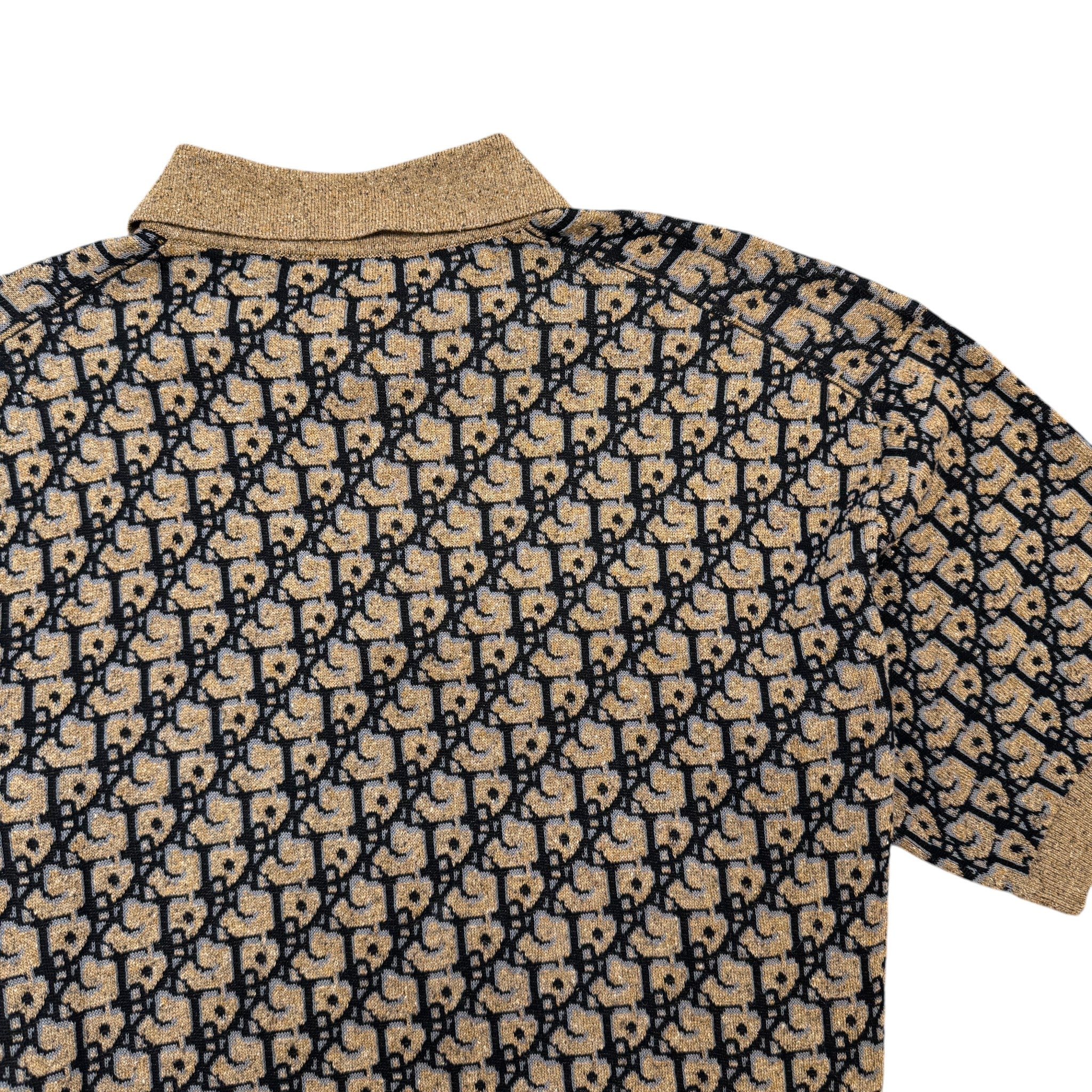Men's X Cactus Jack Oversized Oblique Polo Shirt Brown Size XS - Image 5