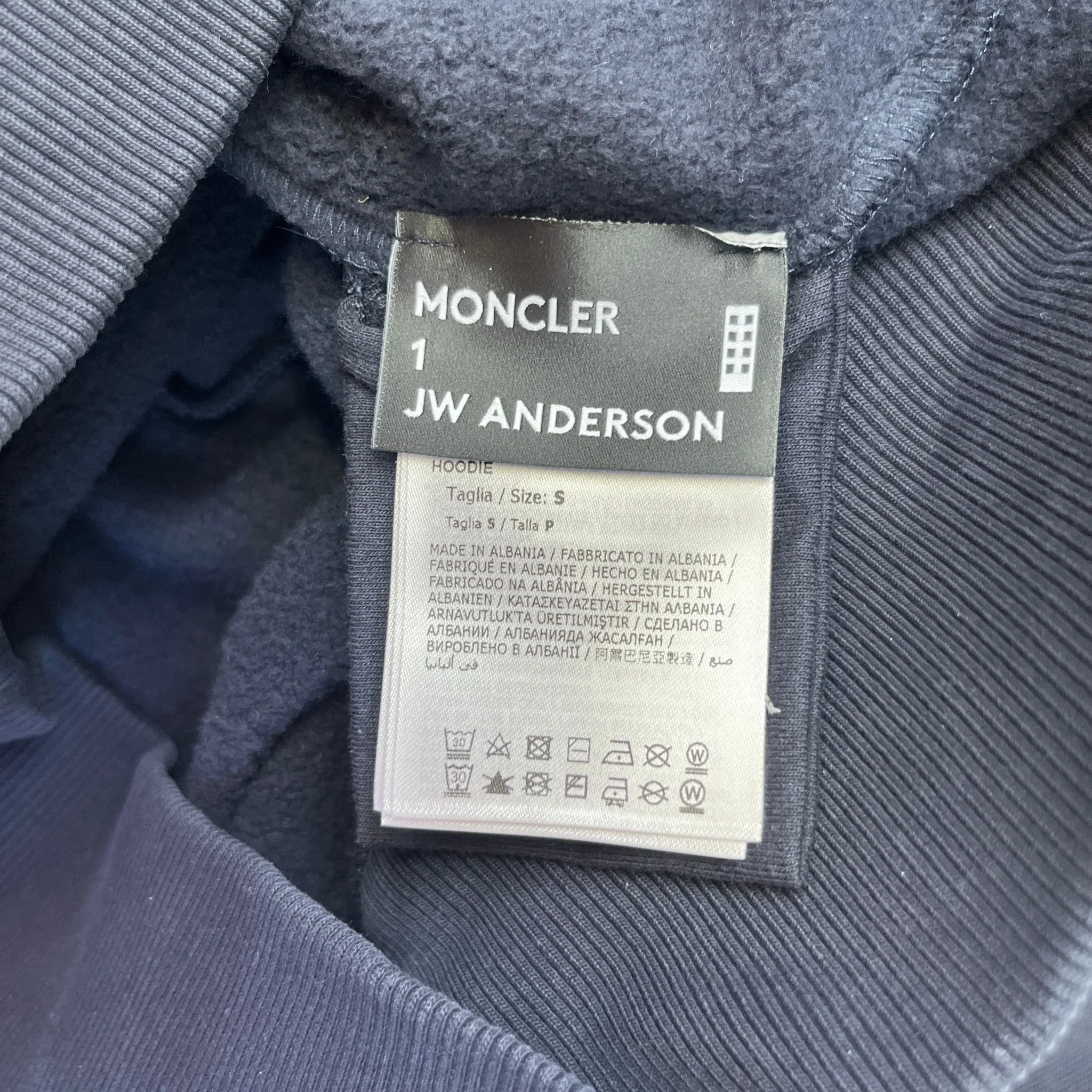 Men's X Jw Anderson Hoodie Navy Size S - Image 10