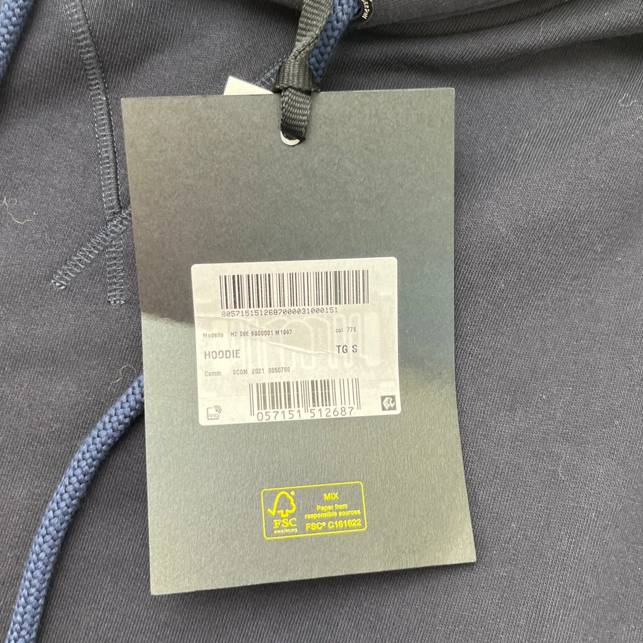 Men's X Jw Anderson Hoodie Navy Size S - Image 7