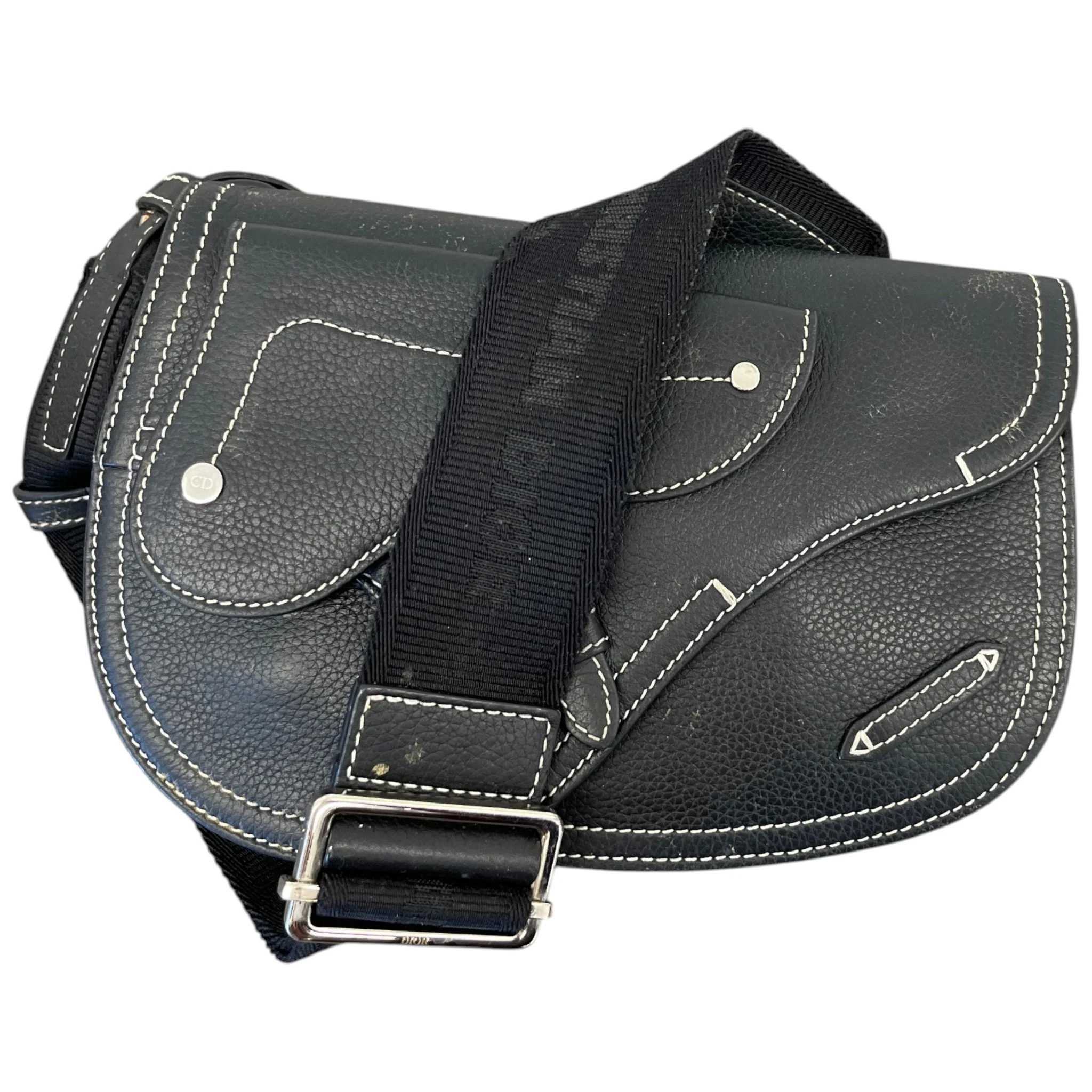 Men's X Kaws Saddle Messenger Bag Black