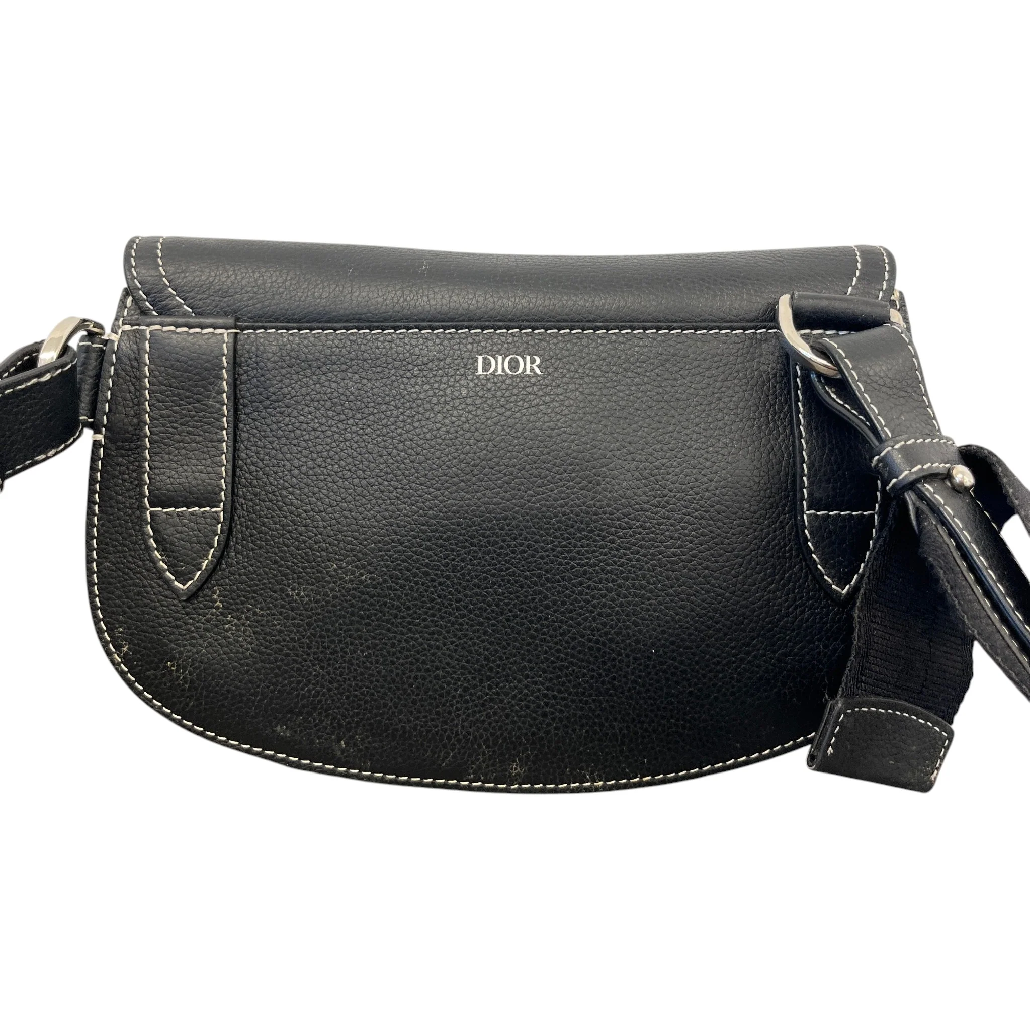 Men's X Kaws Saddle Messenger Bag Black - Image 2