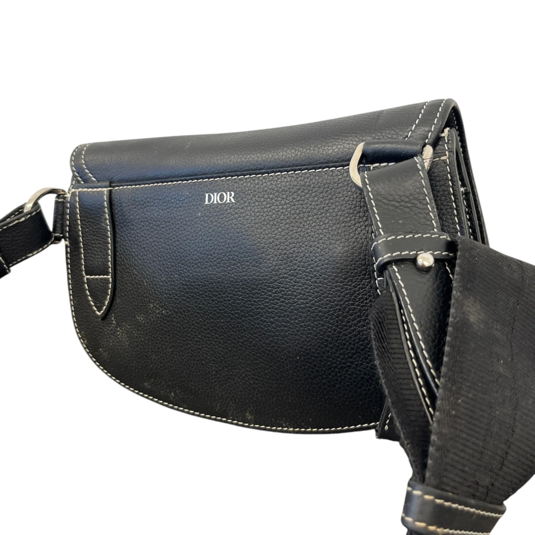 Men's X Kaws Saddle Messenger Bag Black - Image 8