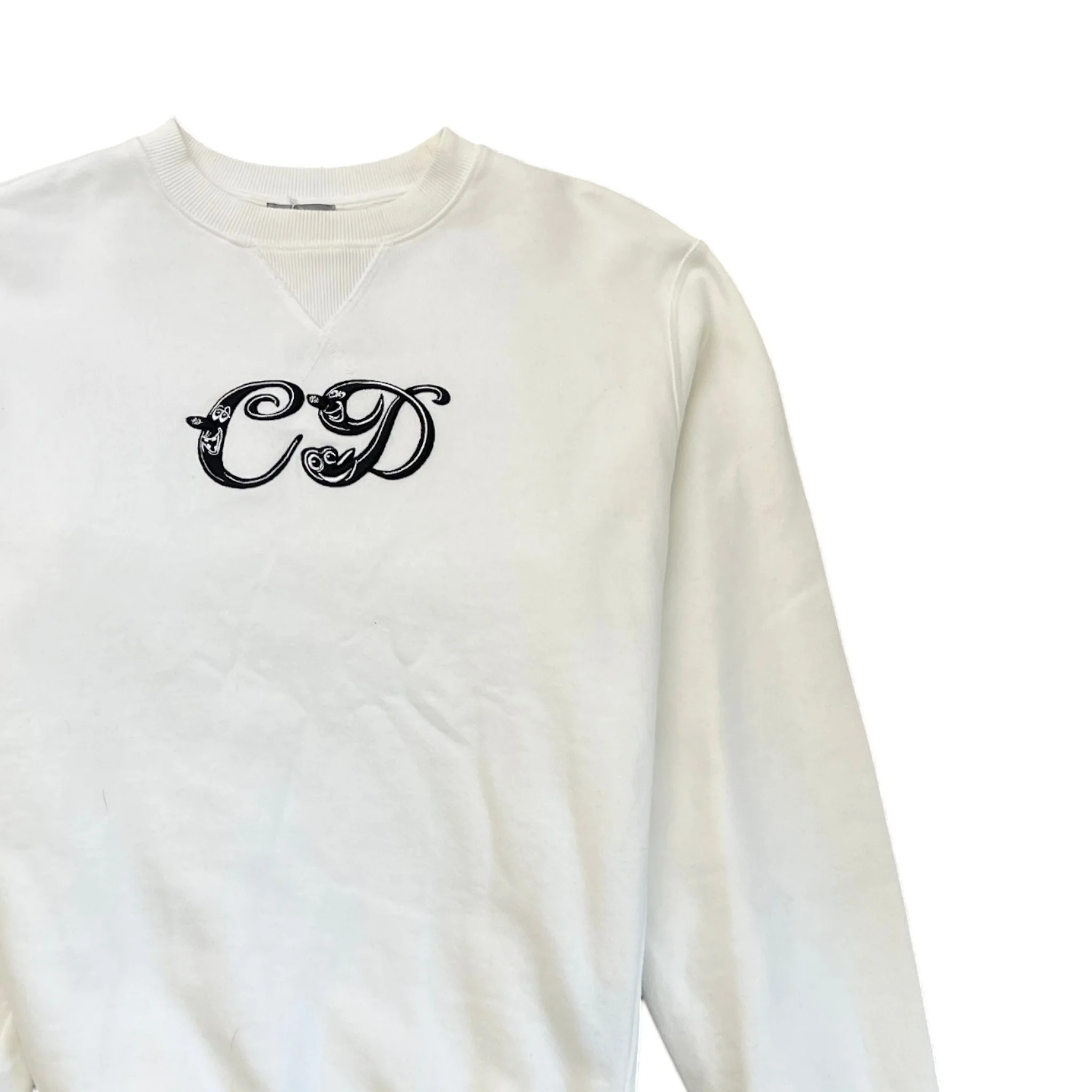 Men's X Kenny Scharf Cd Embroidery Sweatshirt White Size S - Image 3