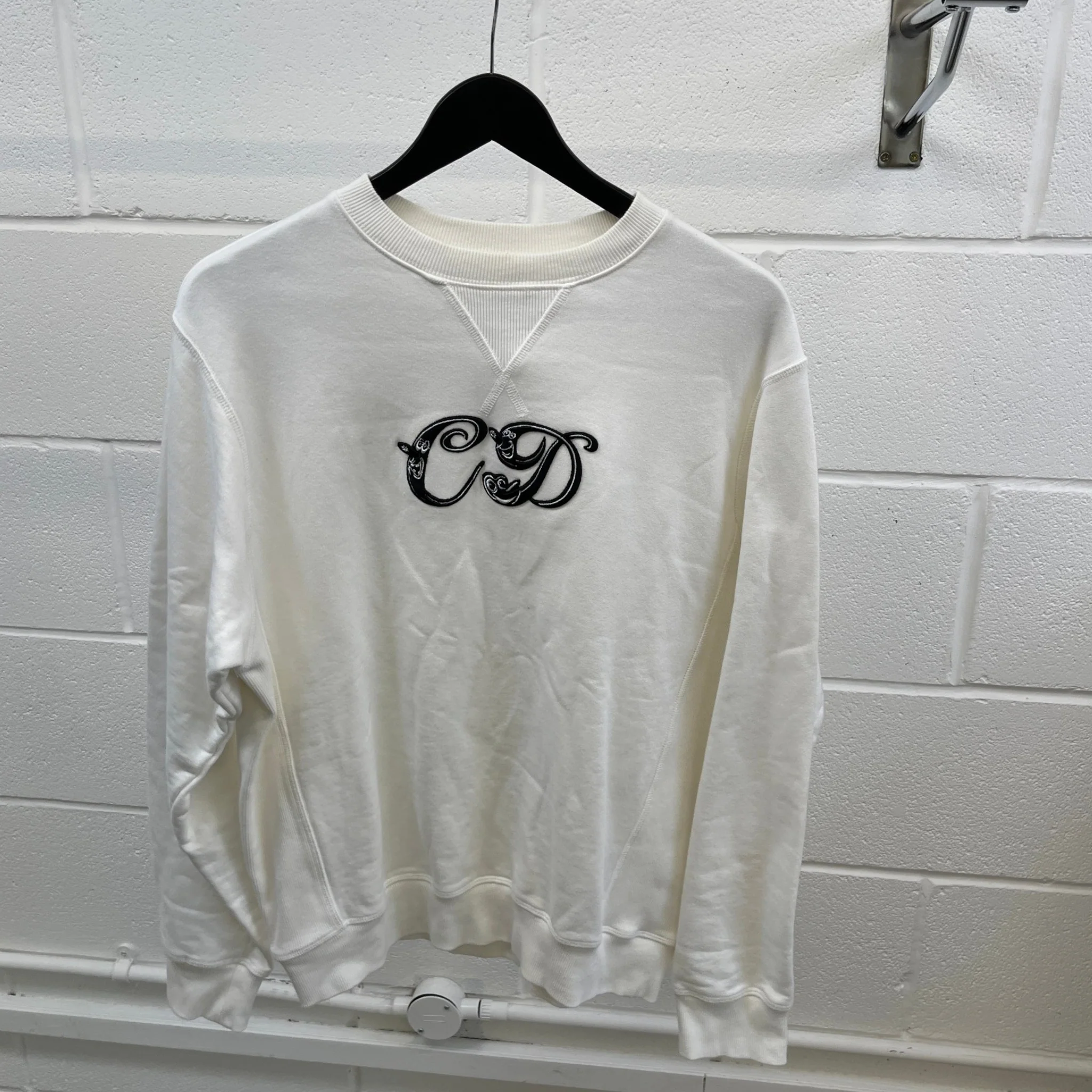 Men's X Kenny Scharf Cd Embroidery Sweatshirt White Size S - Image 9