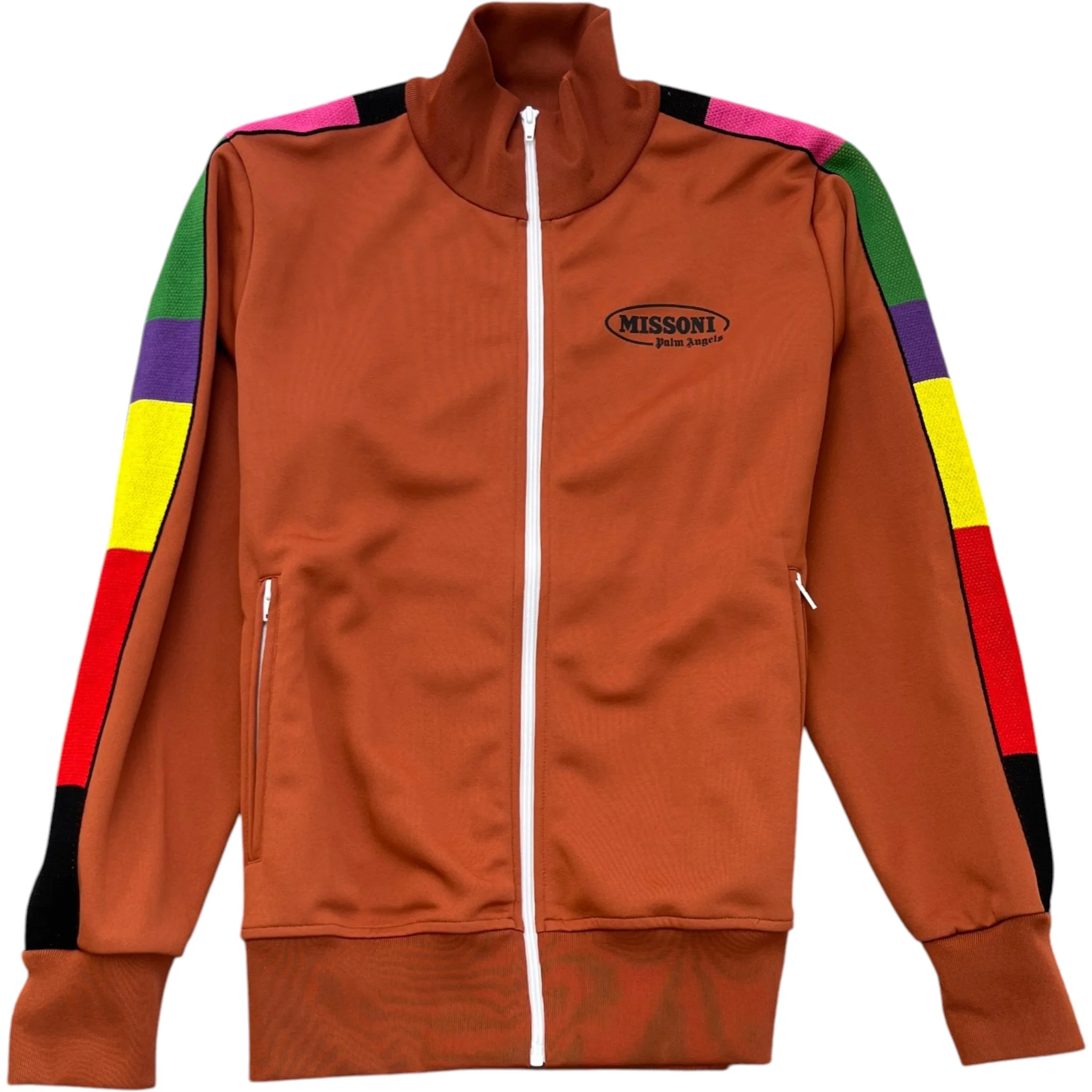 Men's X Missoni Logo Track Jacket Burnt Orange Size L