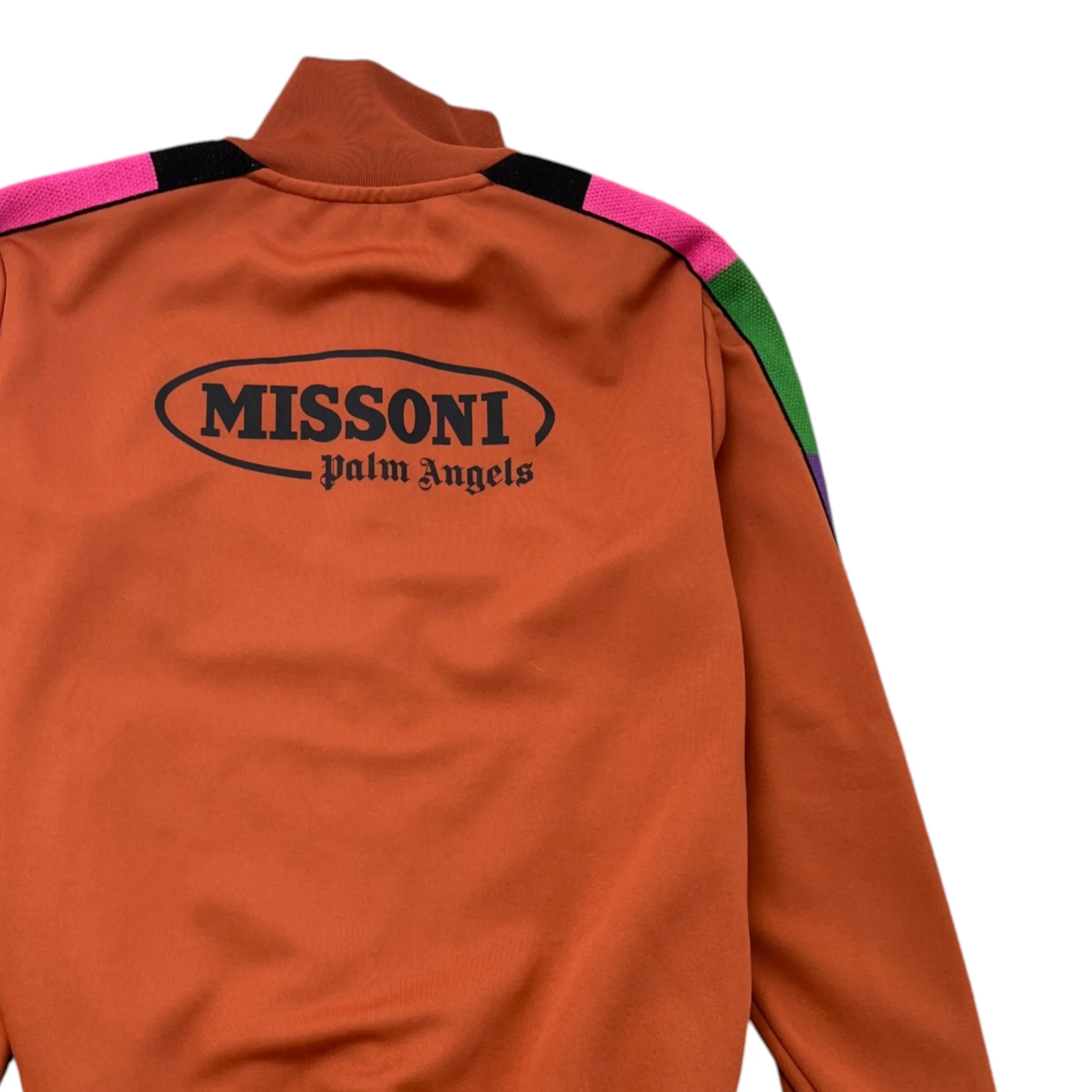 Men's X Missoni Logo Track Jacket Burnt Orange Size L - Image 5
