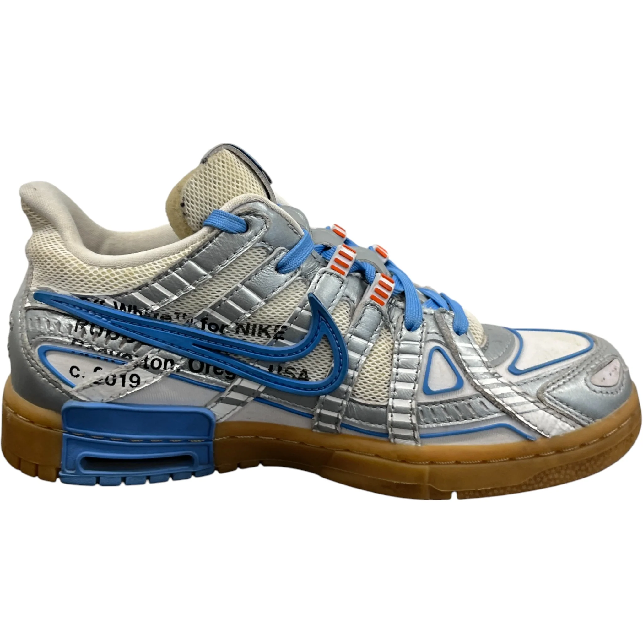 Men's X Nike Air Rubber Dunk Unc Low Trainers Blue Size EU 39 / UK 5 - Image 4